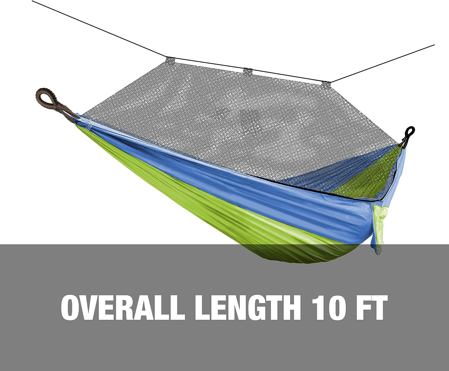 Bliss Hammocks BH-406XLS-N-MM Hammock in a Bag w/ Mosquito Net & Adjustable Tree Straps, 54-in. Wide, Weather & UV Resistant, 350 Lb. Capacity (Mermaid)