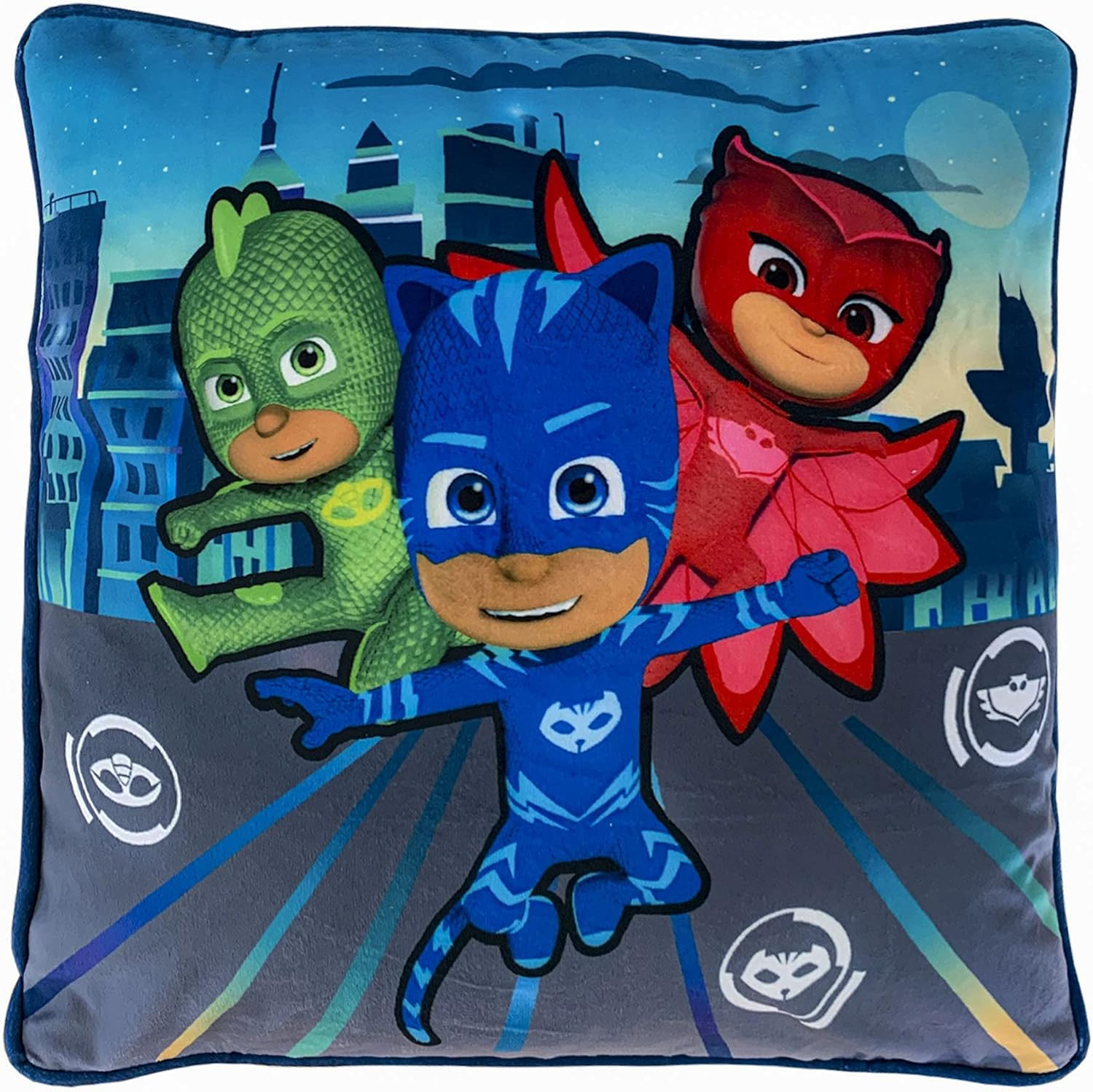 Franco Kids Bedding Soft Decorative Pillow Cover, 15 in x 15 in, PJ Masks