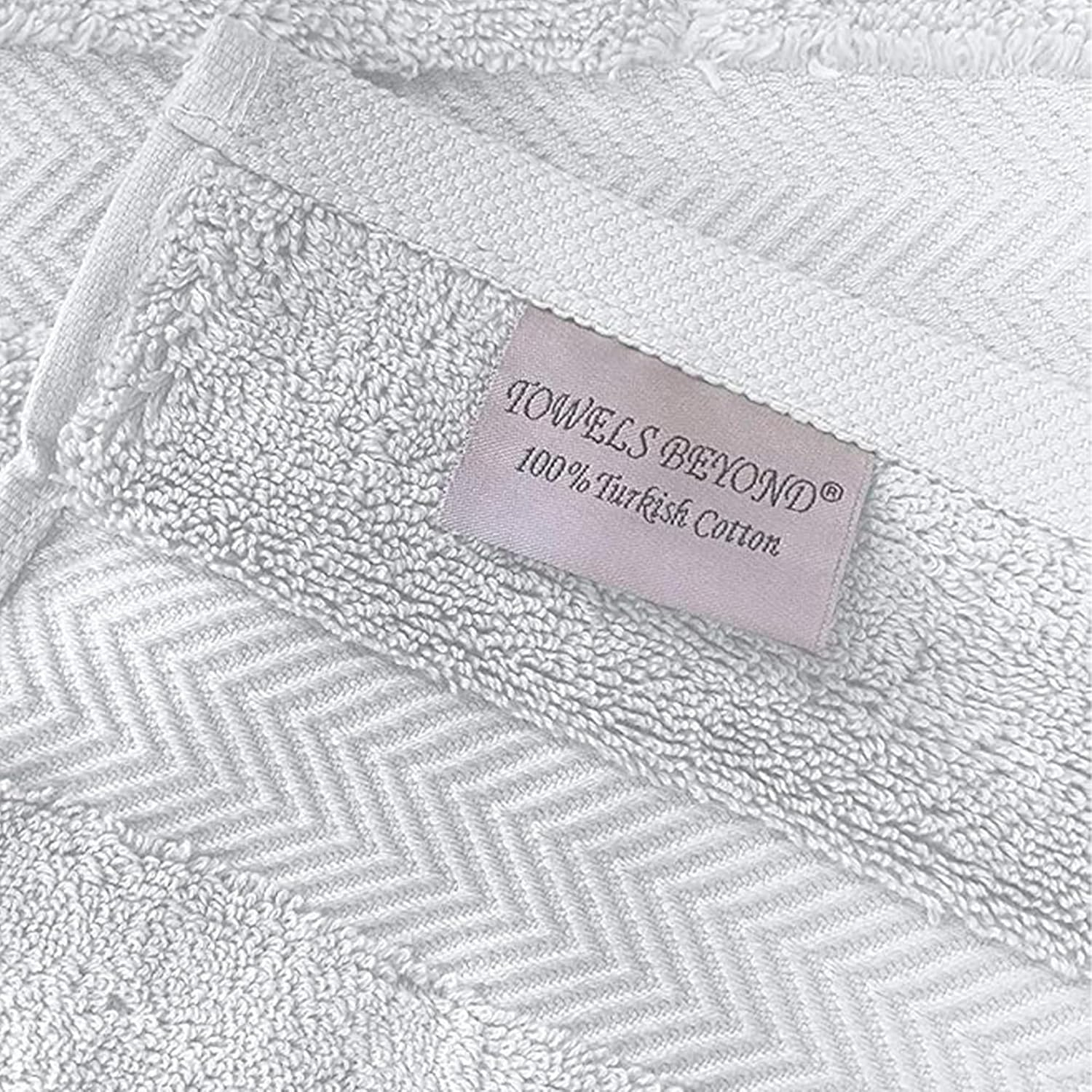 Classic Turkish Towels CTT - Luxury 6 Piece Towel Set, 100% Turkish Cotton, Quick Drying, Highly Absorbent & Comfy, Includes 2 Bath Towels, 2 Hand Towels & 2 Washcloths | (White)