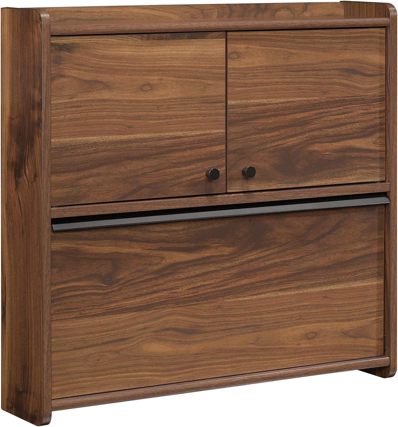 Sauder Harvey Par Floating Wall Desk, Grand Walnut Finish