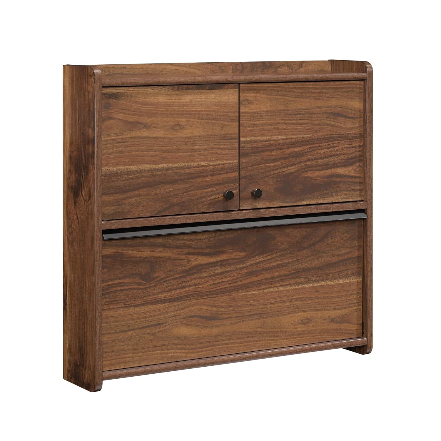 Grand Walnut 26" Wall-Mounted Workstation with Keyboard Tray