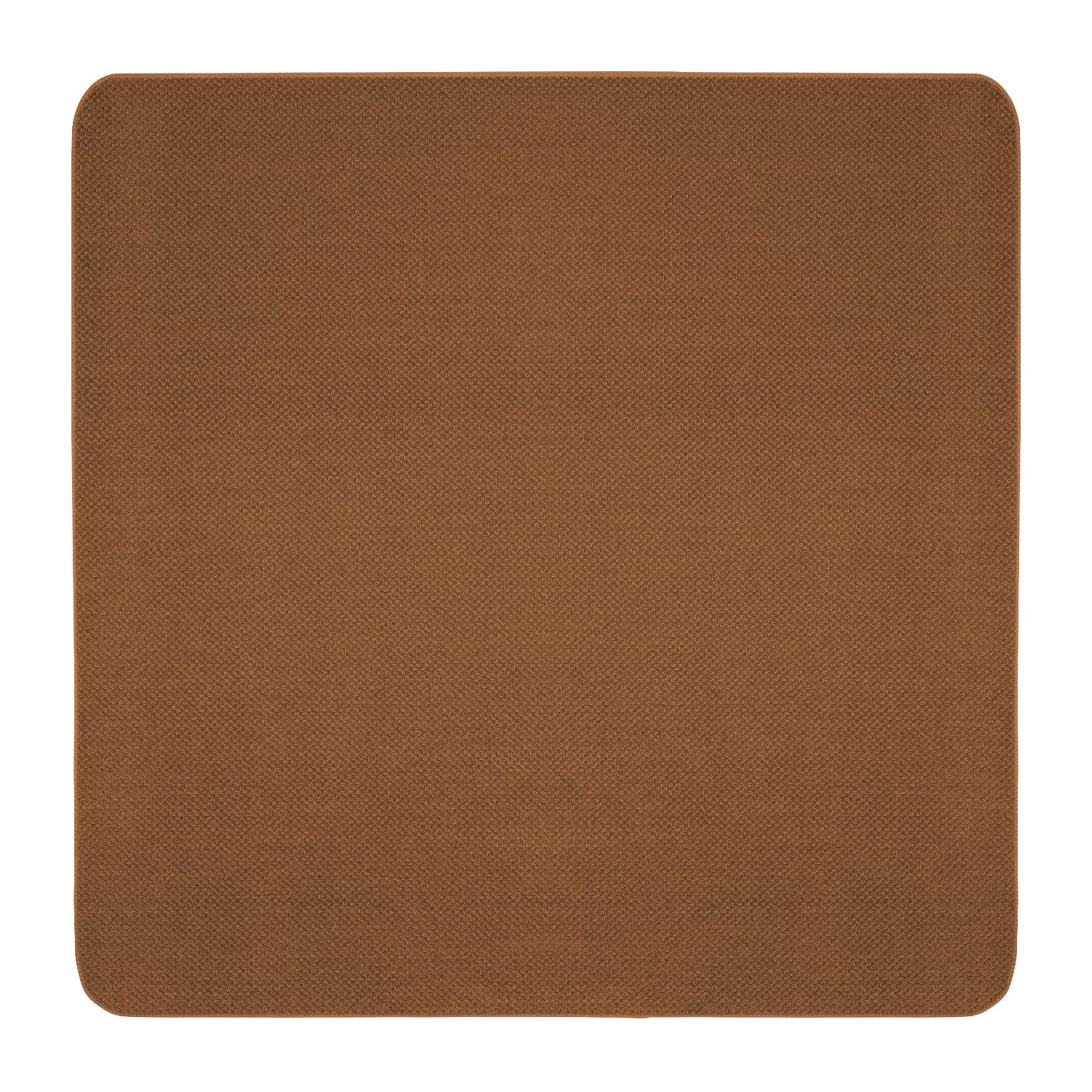 Skid-resistant Carpet Indoor Area Rug Floor Mat - Toffee Brown - 4' X 4' - Many Other Sizes to Choose From