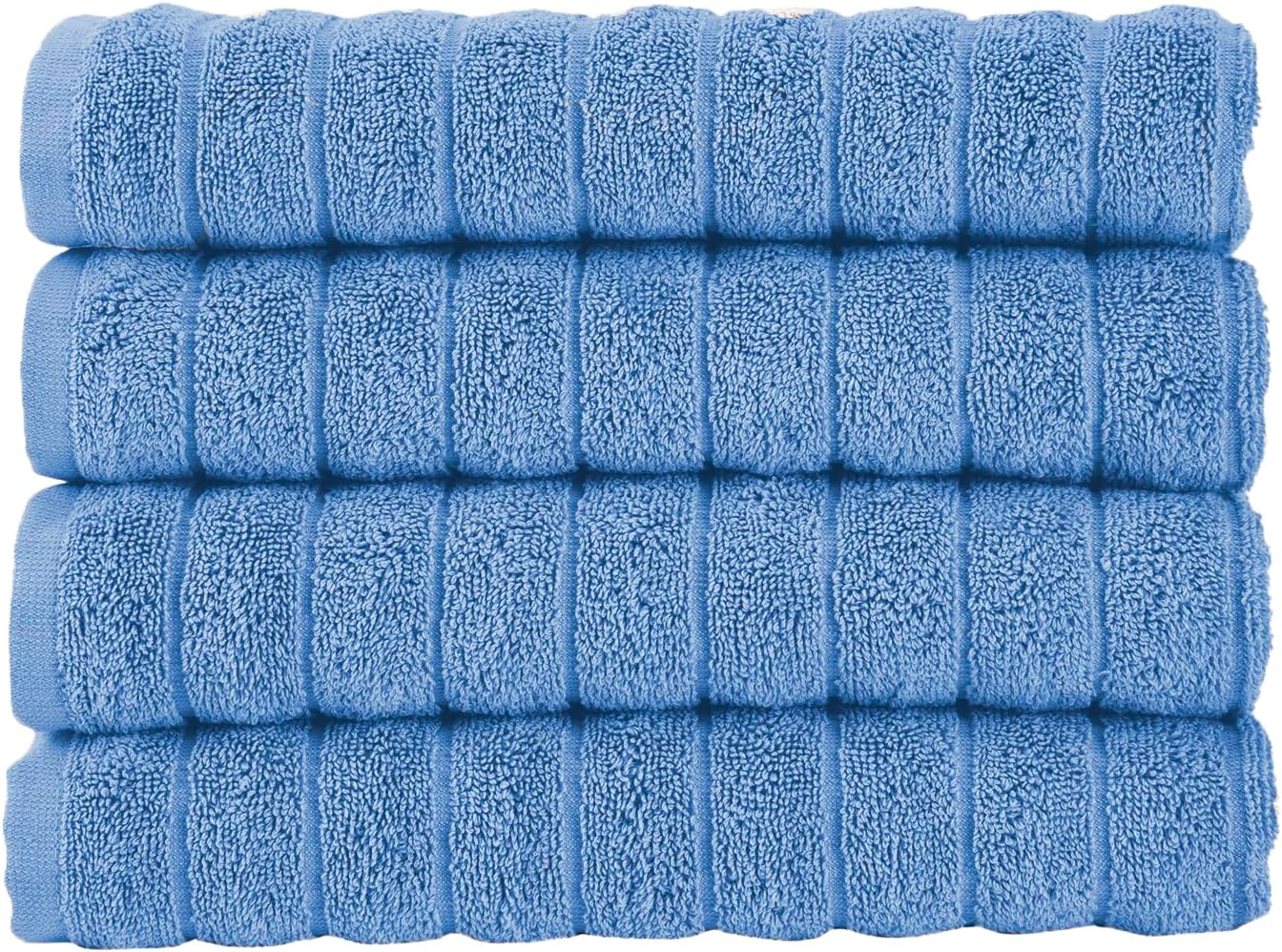 Classic Turkish Towels CTT Luxury Hand Towels for Bathroom Set of 4, 100% Turkish Cotton, Quick Dry & Comfy Towels for Hotel & Spa, Highly Absorbent | 20"x32" (Dark Blue)