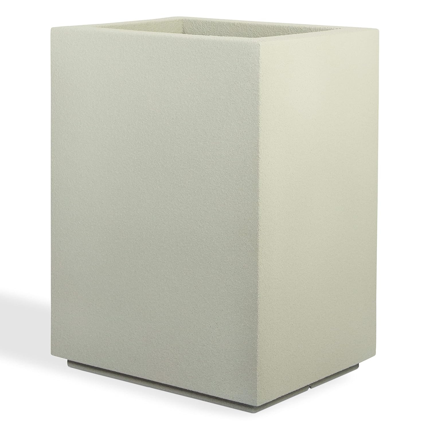 Greige Polystone Tall Rectangular Planter 23"L x 18"W x 30"H for Outdoor & Indoor