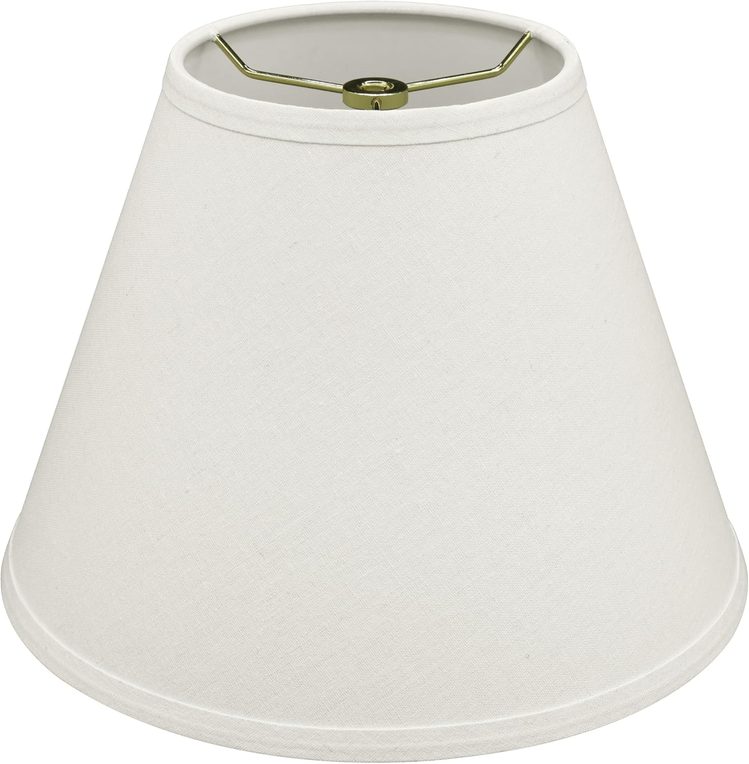 Aspen Creative 32637A Transitional Empire Shape Spider Construction Lamp Shade in White, 6" Top x 12" Bottom x 9" Slant Height
