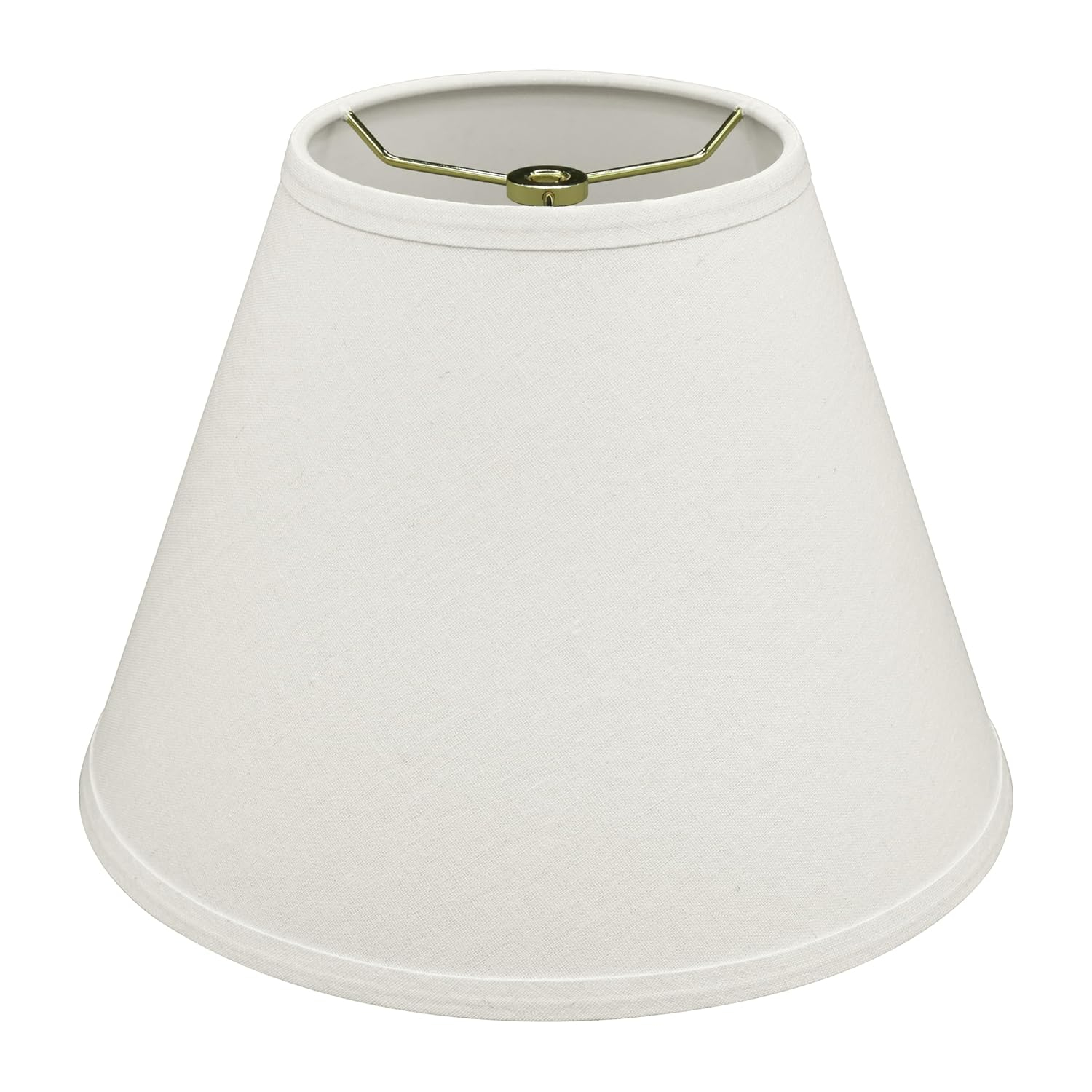 Aspen Creative 32637A Transitional Empire Shape Spider Construction Lamp Shade in White, 6" Top x 12" Bottom x 9" Slant Height