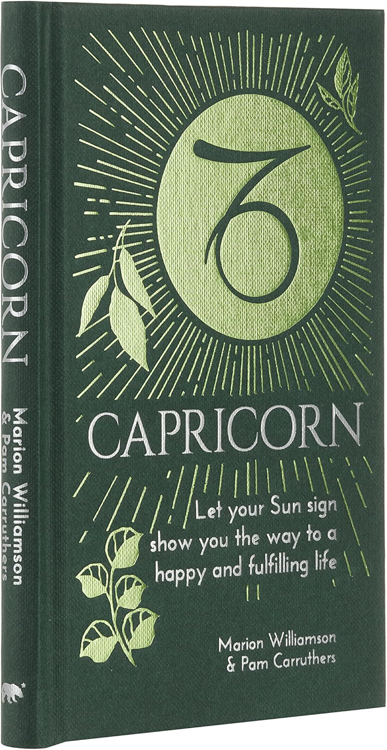 Capricorn Green Hardcover Astrology Guide with Silver Embossing