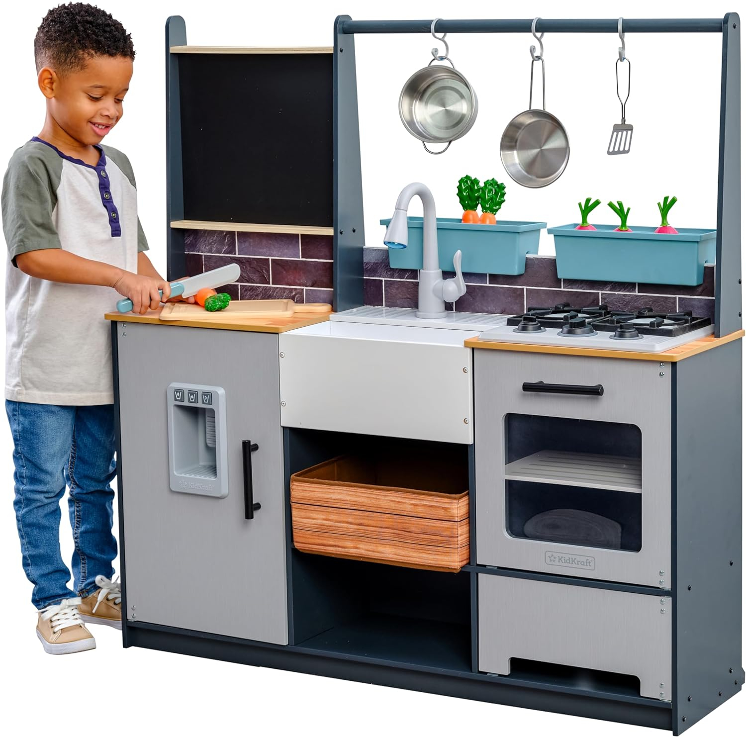 KidKraft Farm to Table Play Kitchen with EZ Kraft Assemblyâ¢
