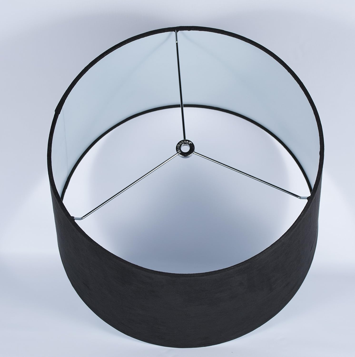 Urbanest 16" Suede Hardback Lamp Shade, Black