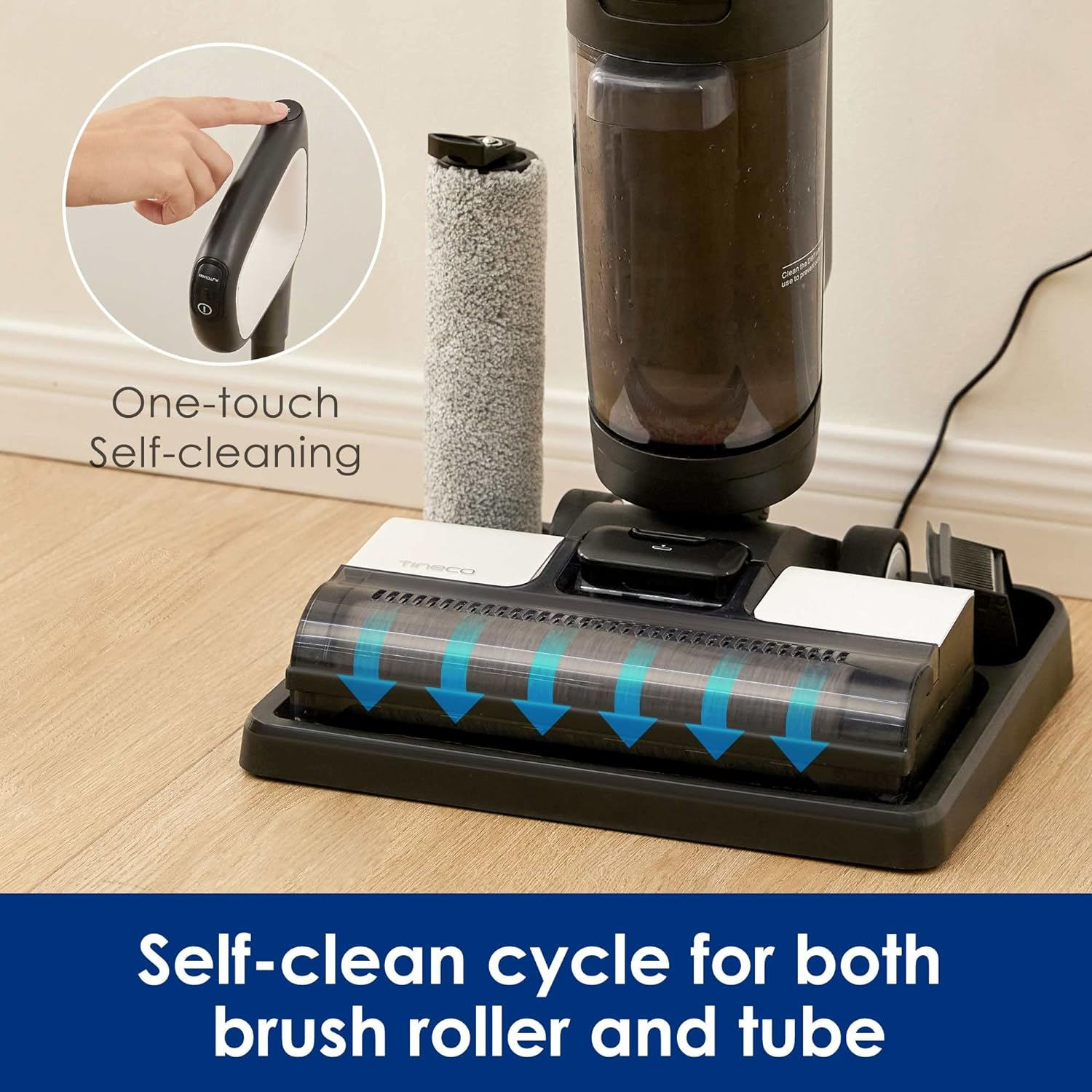 Black Cordless Upright Stick Vacuum with Dry Filter