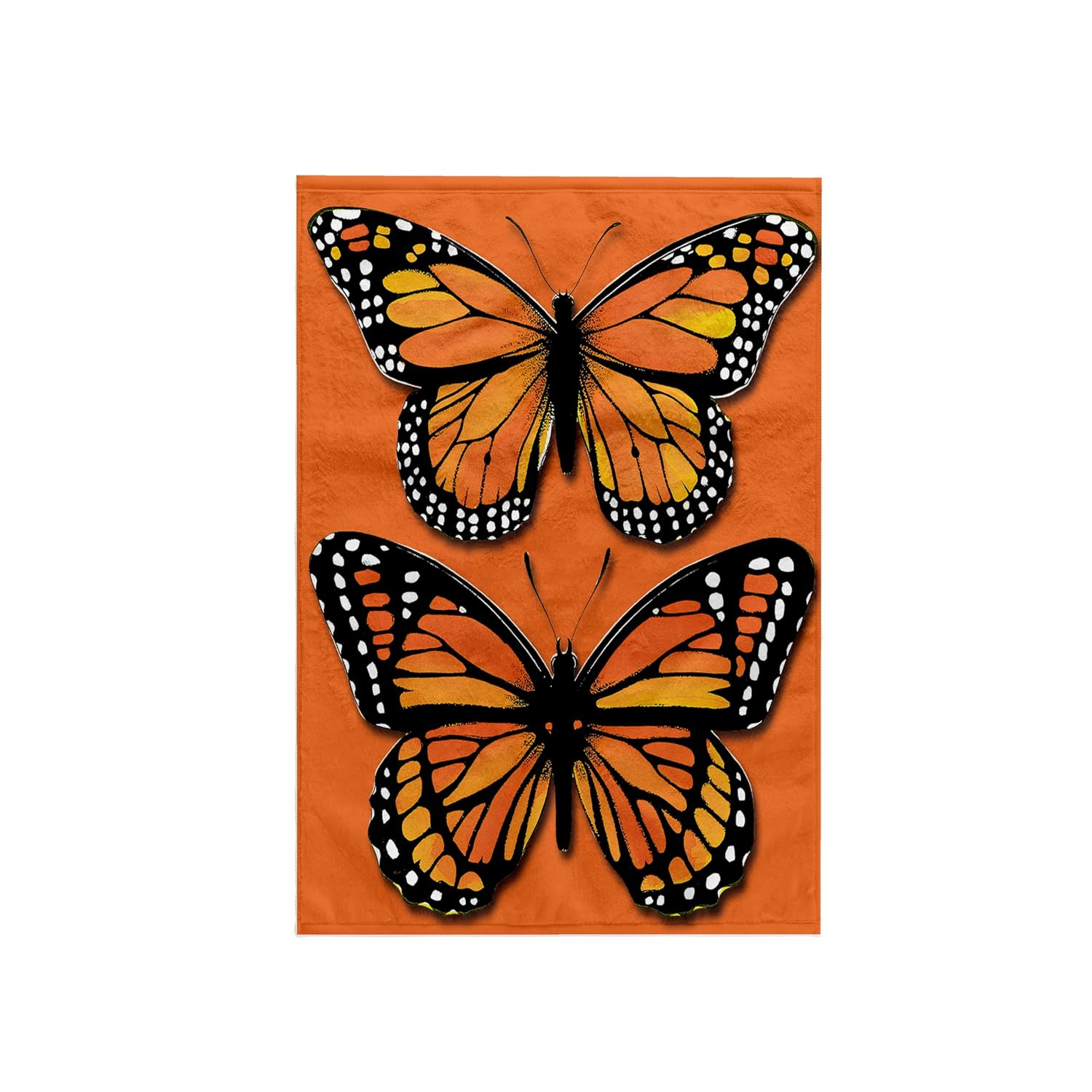Monarch Butterfly Orange Background Cotton Microfiber Washcloth