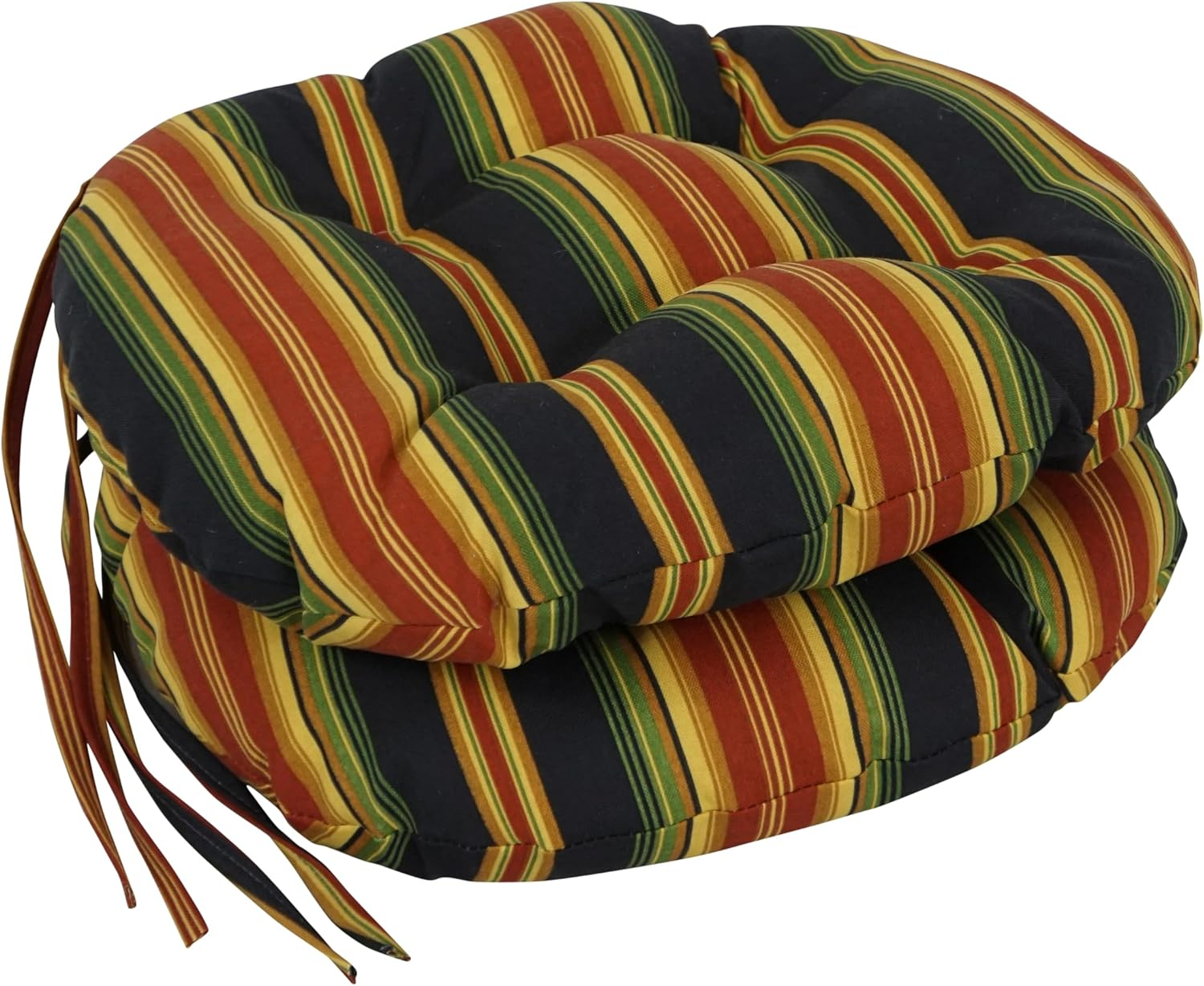16-inch Multicolor Polyester Tufted Outdoor Chair Cushions
