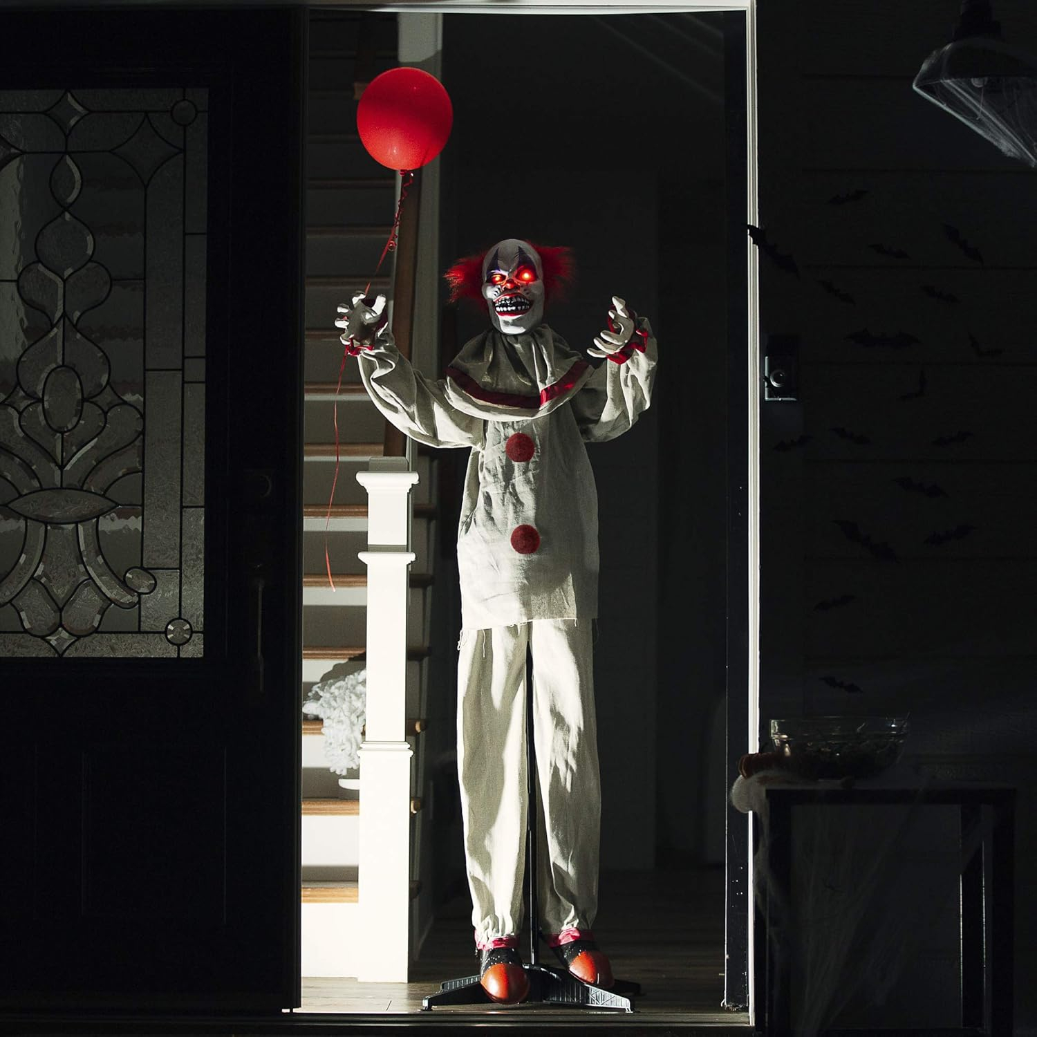 Best Choice Products Funhouse Freddy The Motion Activated Animatronic Killer Clown Halloween Prop w/ Pre-Recorded Lines