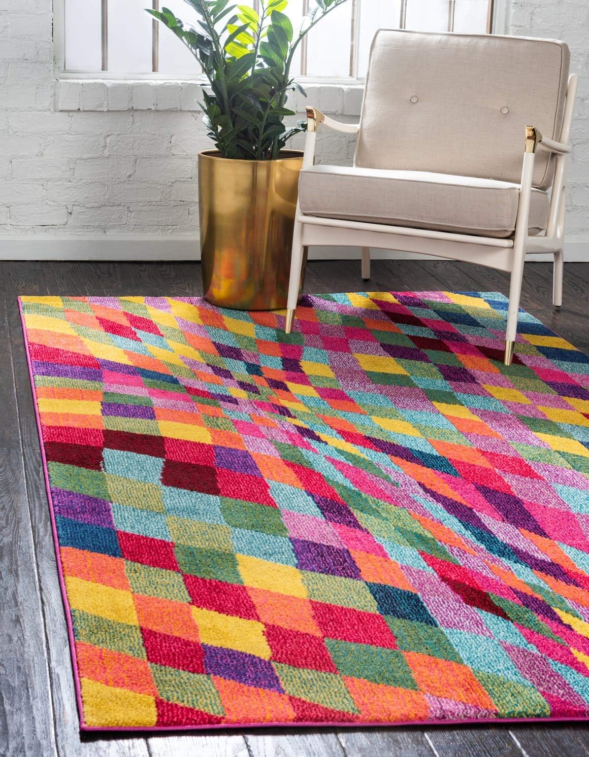Unique Loom Estrella Collection Area Rug - Horta (5' 1" x 8' Rectangle Multi/Blue)