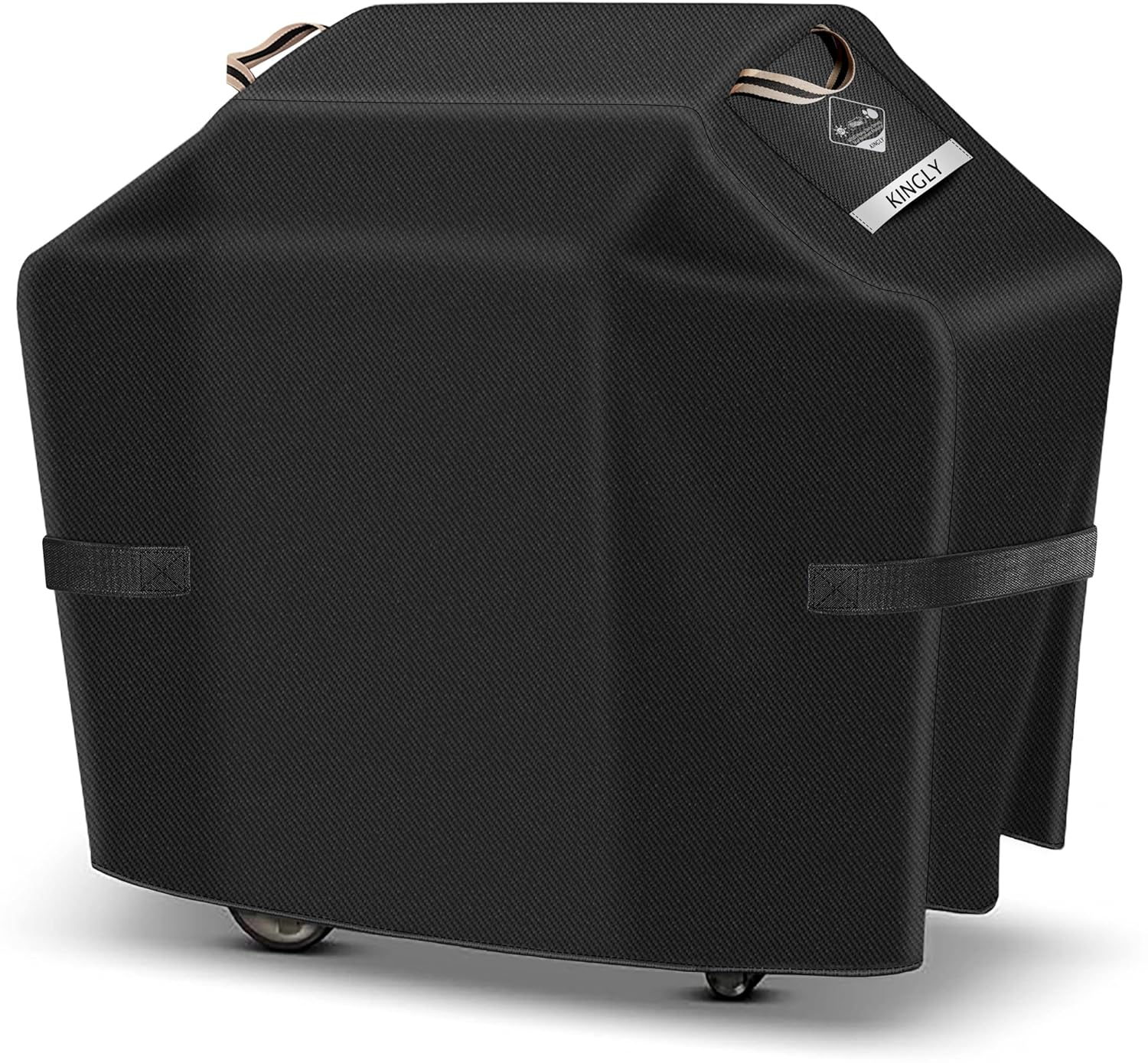 KINGLY 55 Inch Grill Cover for Outdoor Grill,600D Heavy Duty Rip-Proof Material BBQ Cover,Waterproof UV and Fade Resistant Gas Grill Cover with Straps,Barbecue Cover for Weber Char-Broil Nexgrill,etc
