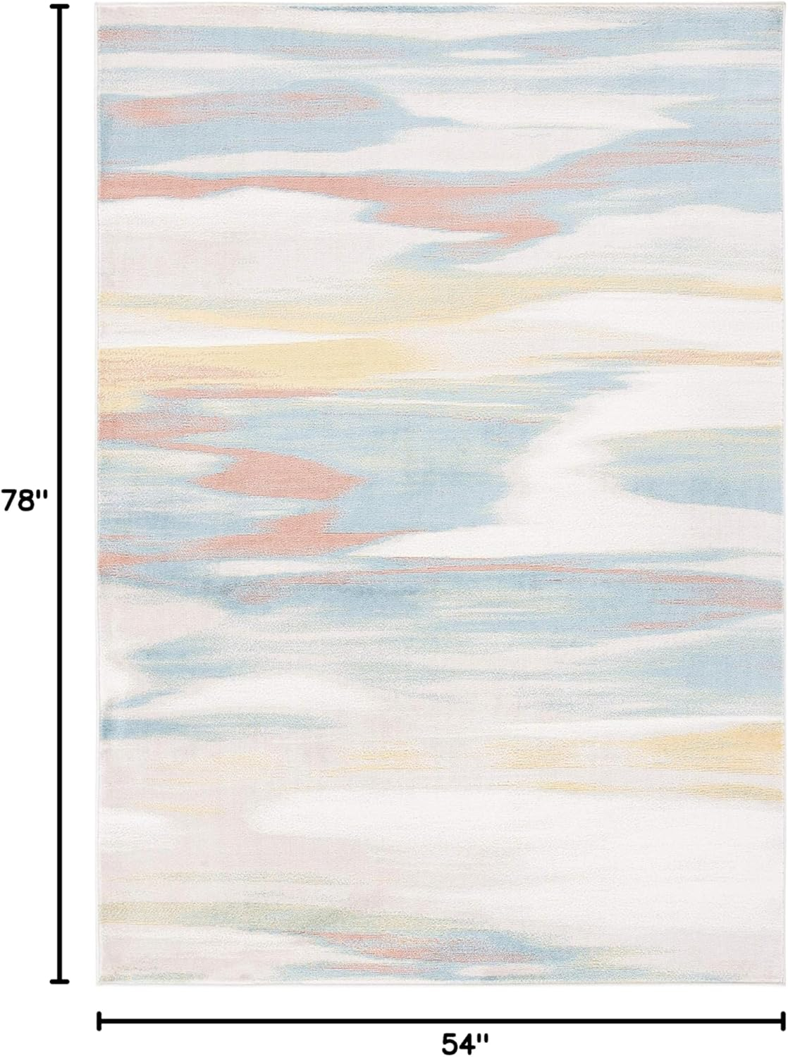SAFAVIEH Skyler Ilija Wavy Marble Area Rug, Beige/Terracotta, 4'5" x 6'5"