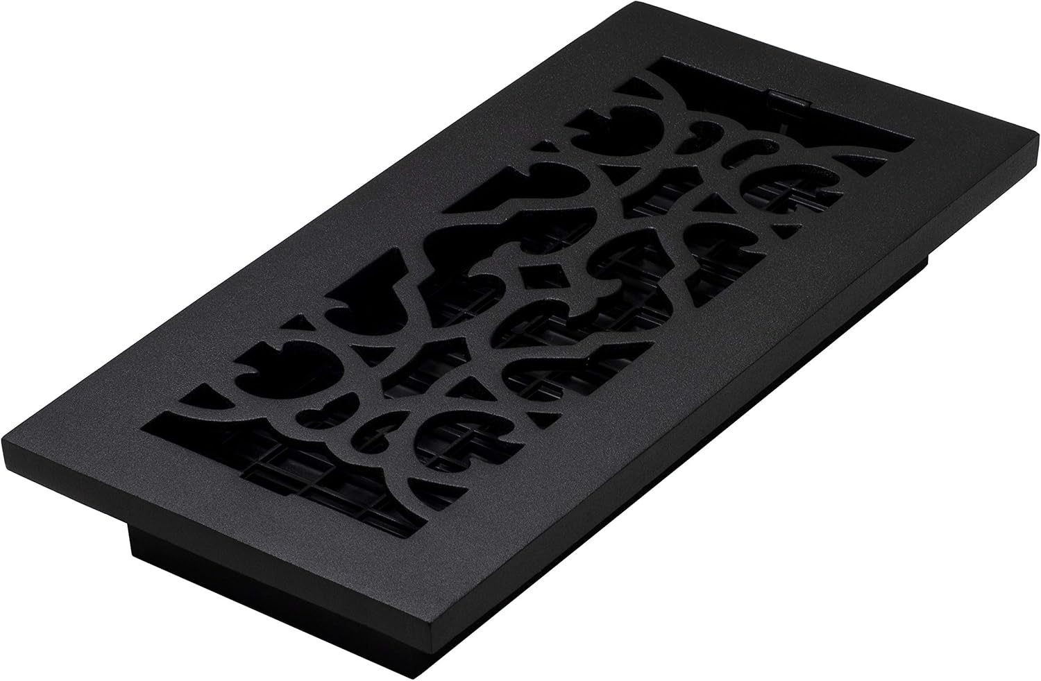Decor Grates AC410-BLK Victorian Floor Register, 4 x 10, Cast Iron Black