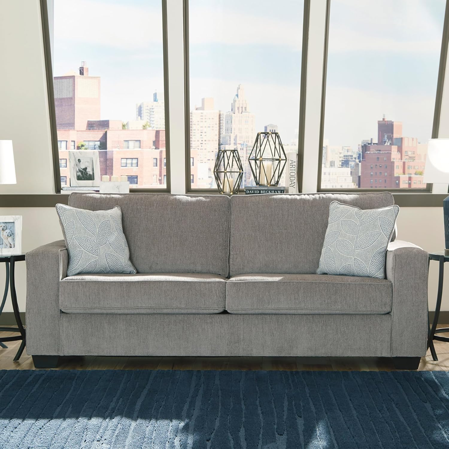 Signature Design by Ashley Altari Queen Sleeper Sofa in Alloy