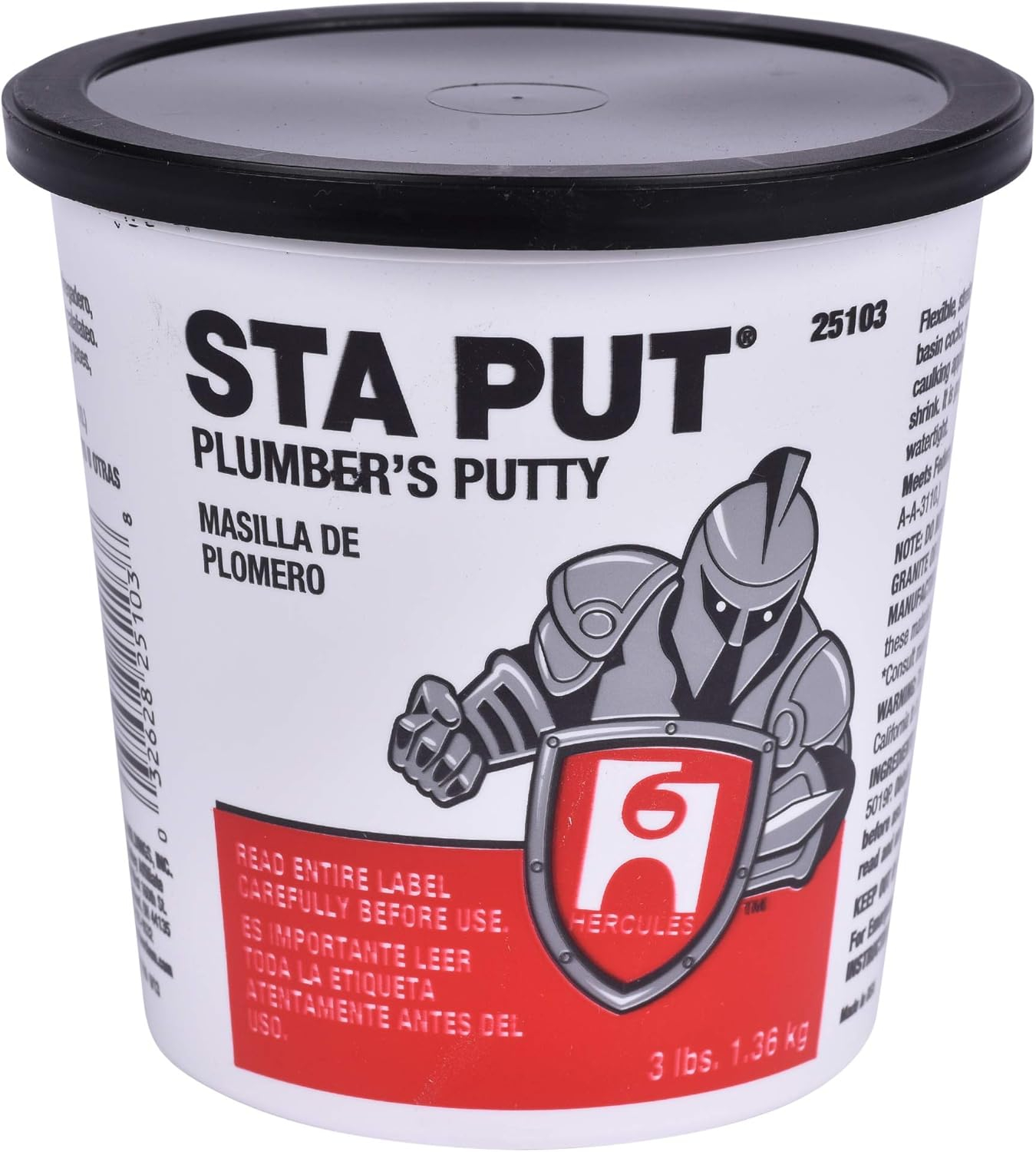 Hercules Beige 3 lb Plumber's Putty for Sealing Fixtures