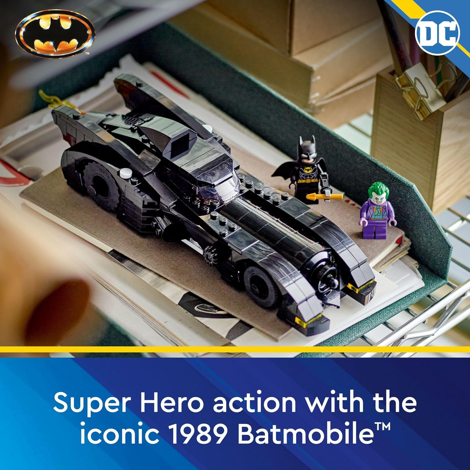 LEGO DC Batmobile: Batman vs. The Joker Chase 76224 Building Toy Set, this DC Super Hero Toy Features Batman's Iconic Vehicle with Weapons and a Minifigure Compatible Cockpit, DC Gift for 8 Year Olds