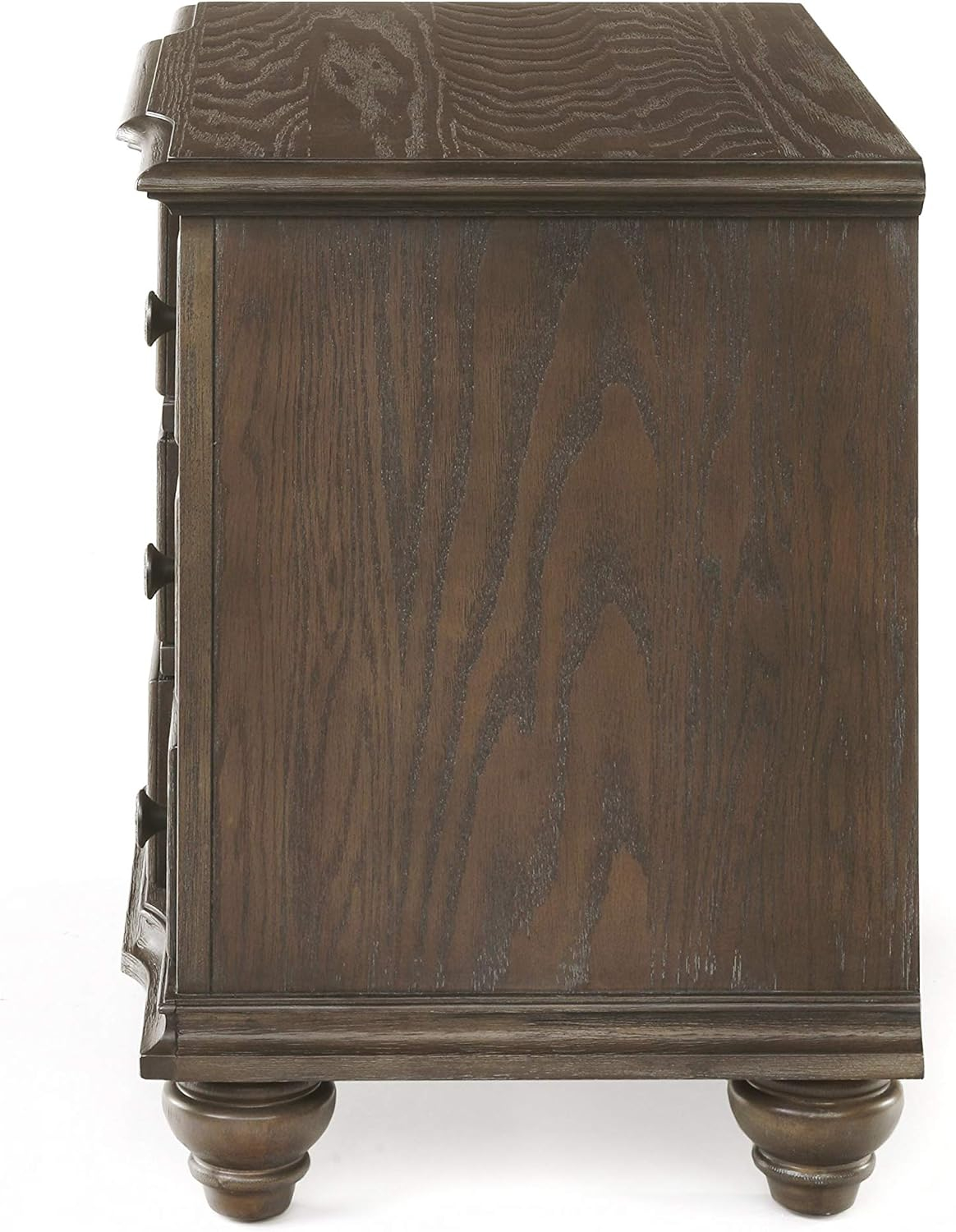 Acme Furniture 22" Baudouin Nightstand Weathered Oak : Bedroom Side Table with Storage, Wood & Veneer