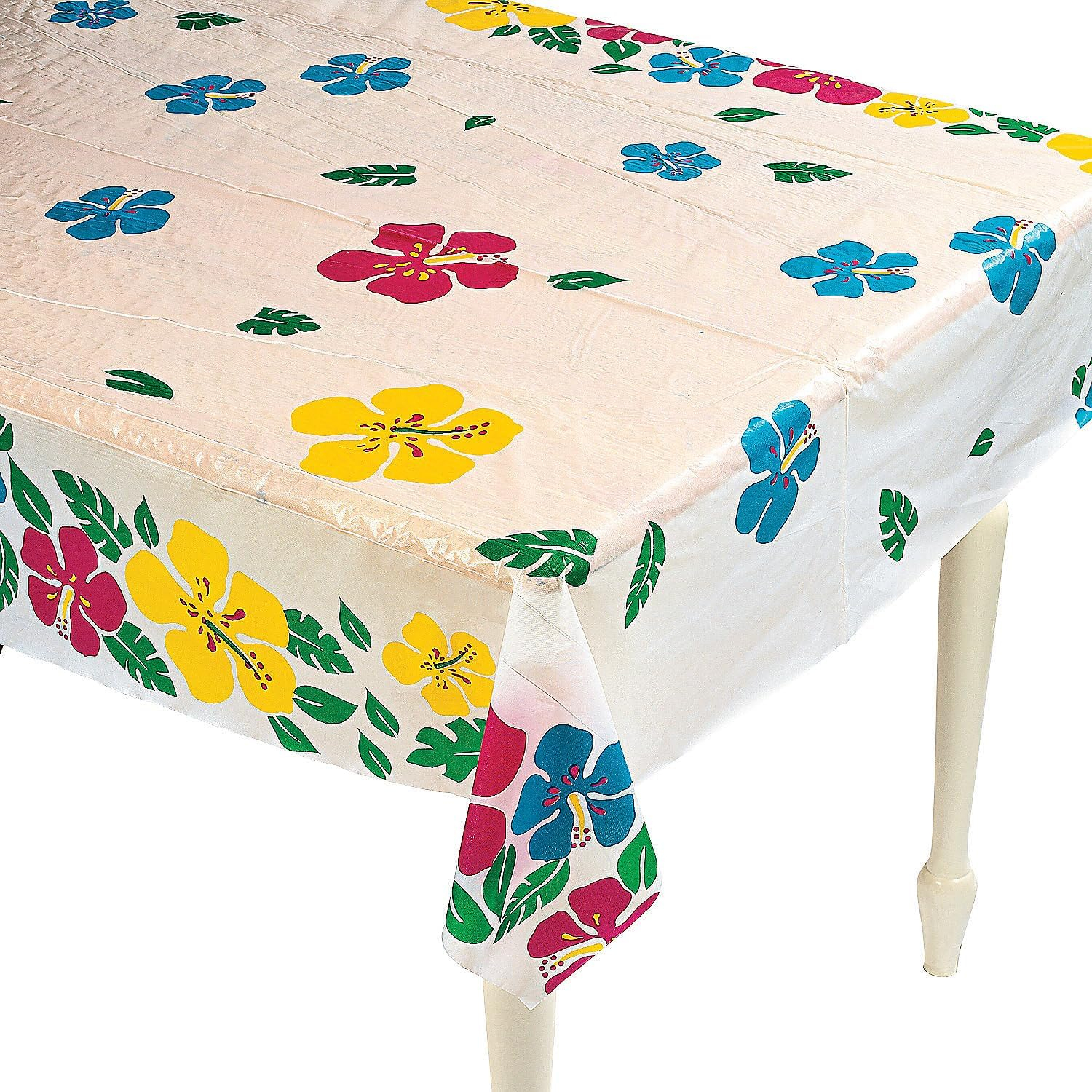 Hibiscus Printed Banquet Roll - Party Supplies - 1 Piece