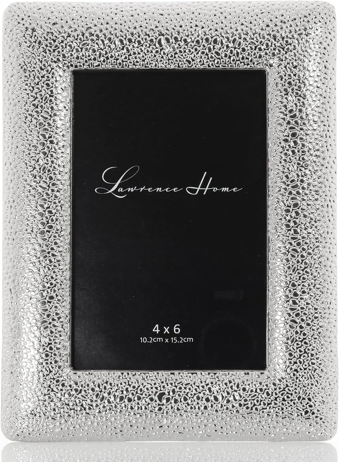 Silver Metal Picture Frame - Pebble Design 4x6