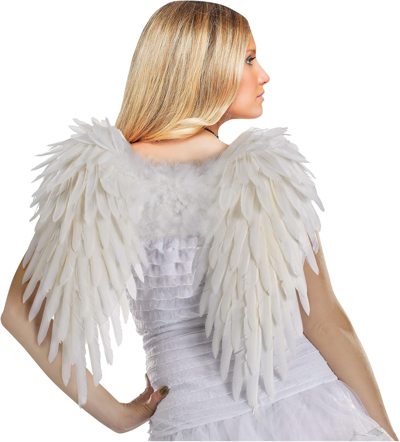 Adult (White) Feather Angel Wings