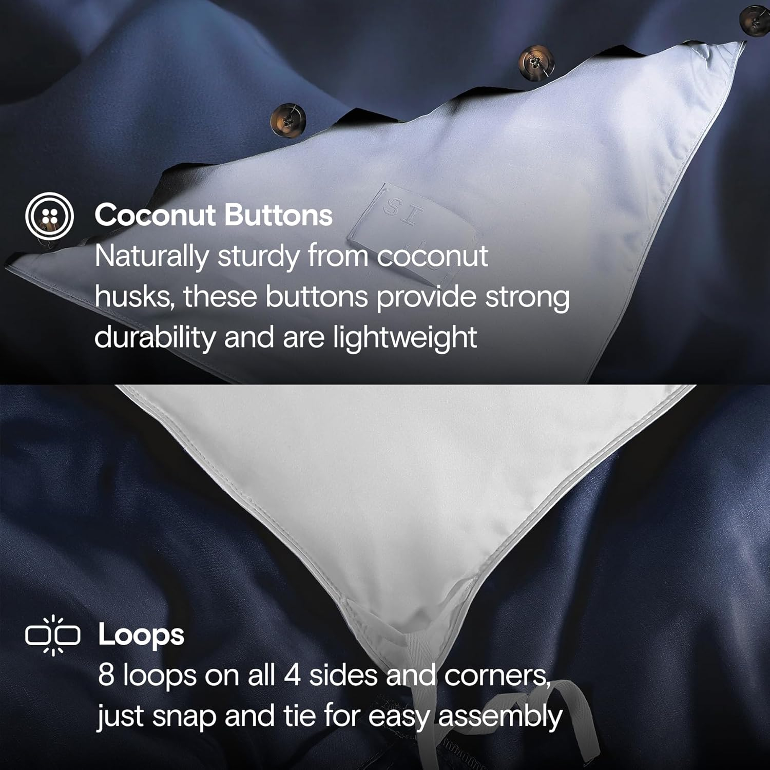 SIJO AiryWeight Tencel Duvet Cover, 100% Lyocell Derived from Eucalyptus, Buttery Soft, Best Cooling Sheets by Architectural Digest (Sapphire, Full/Queen 90"x90")