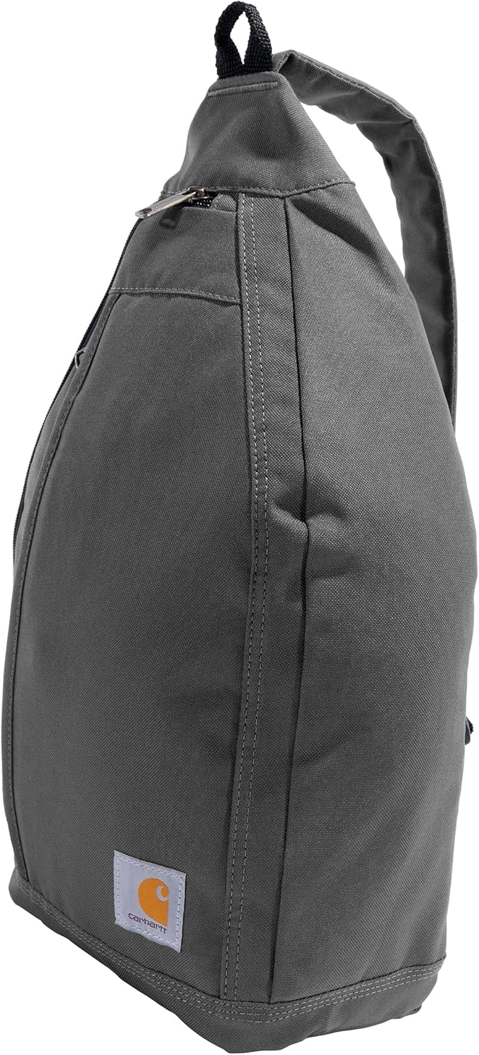Gravel Gray Polyester Men's Shoulder Bag with Adjustable Strap