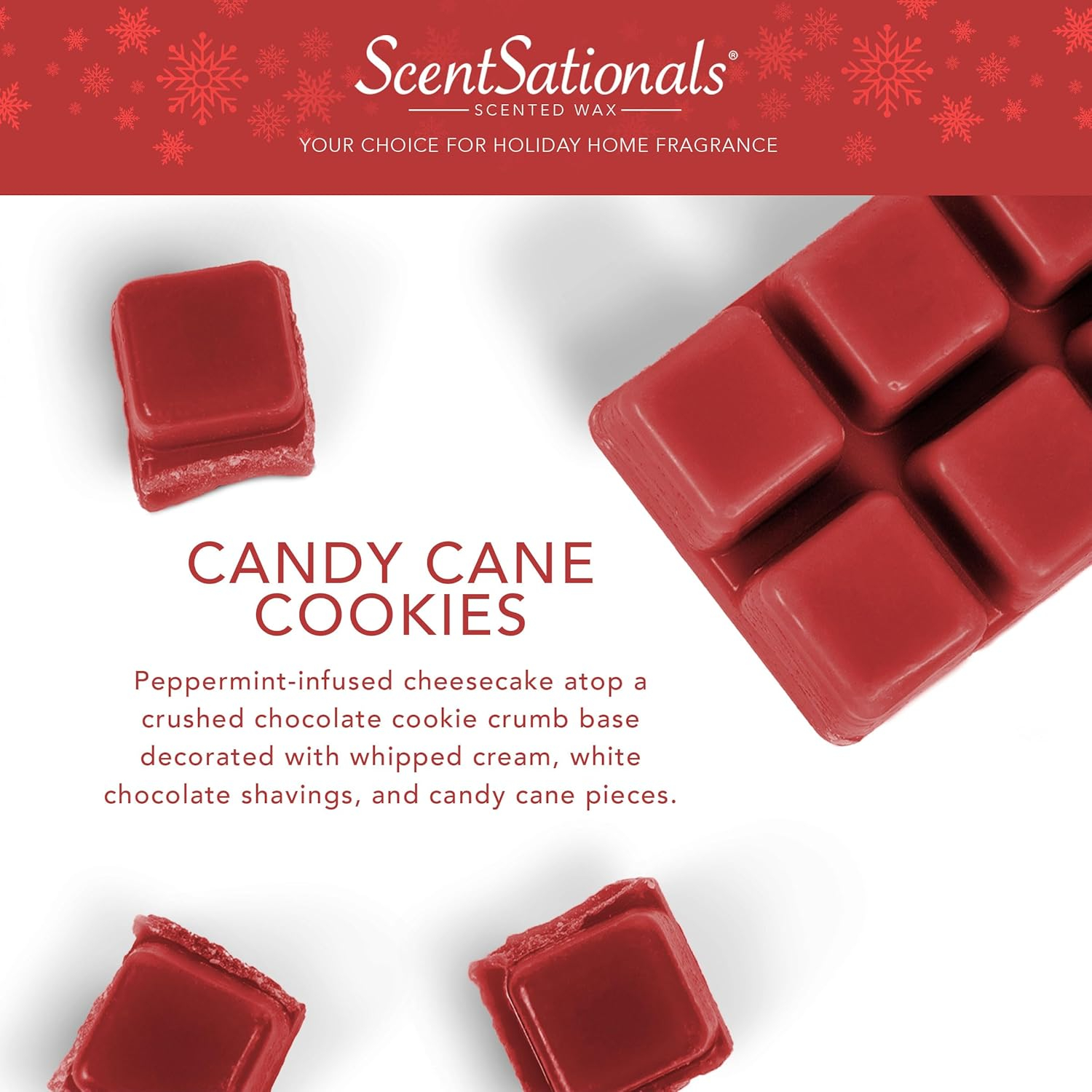 Candy Cane Cookies Holiday Scented Wax Melts 2.5 oz 4-Pack