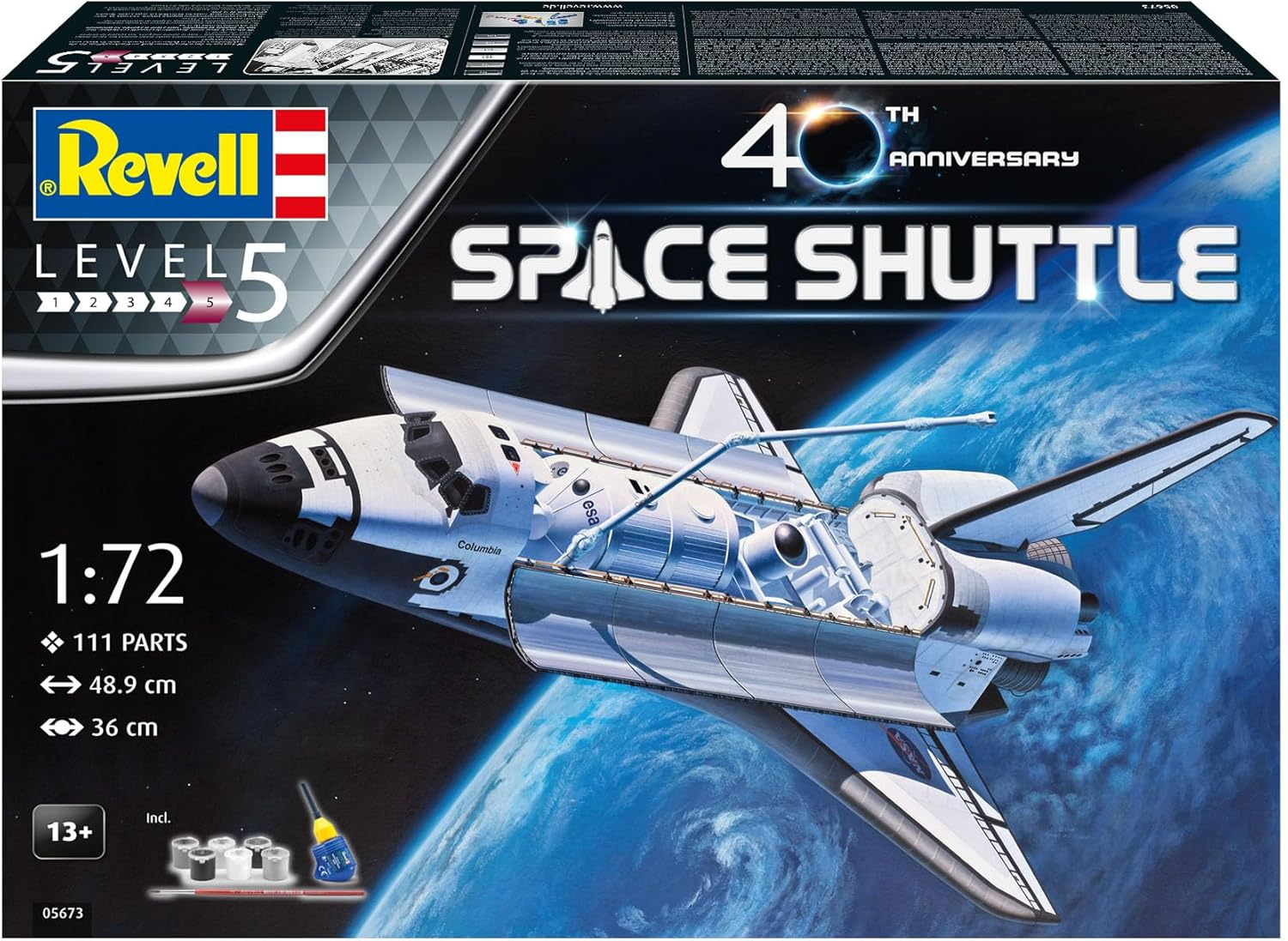 Level 5 Model Kit NASA Space Shuttle 40th Anniversary 1/72 Scale Model by Revell