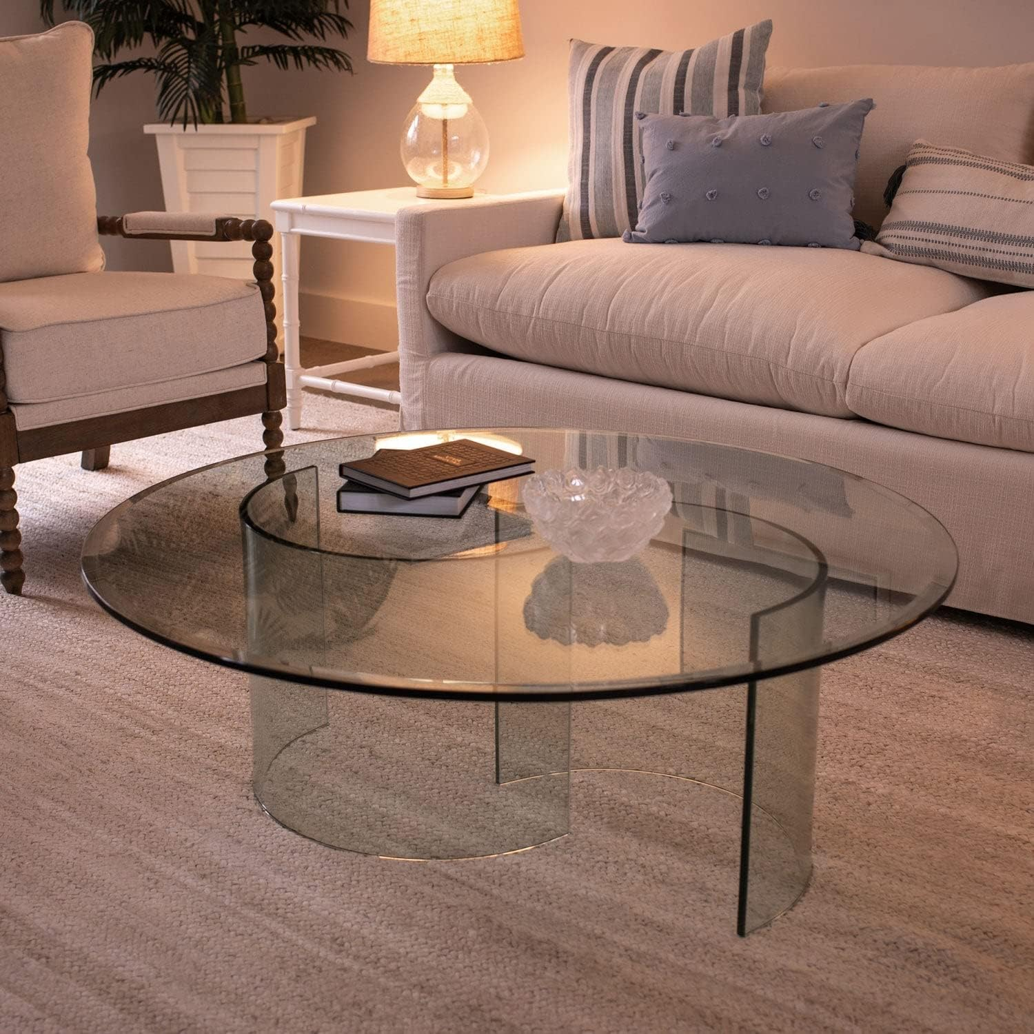 36" Round Clear Tempered Glass Table Top By Spancraft Glass