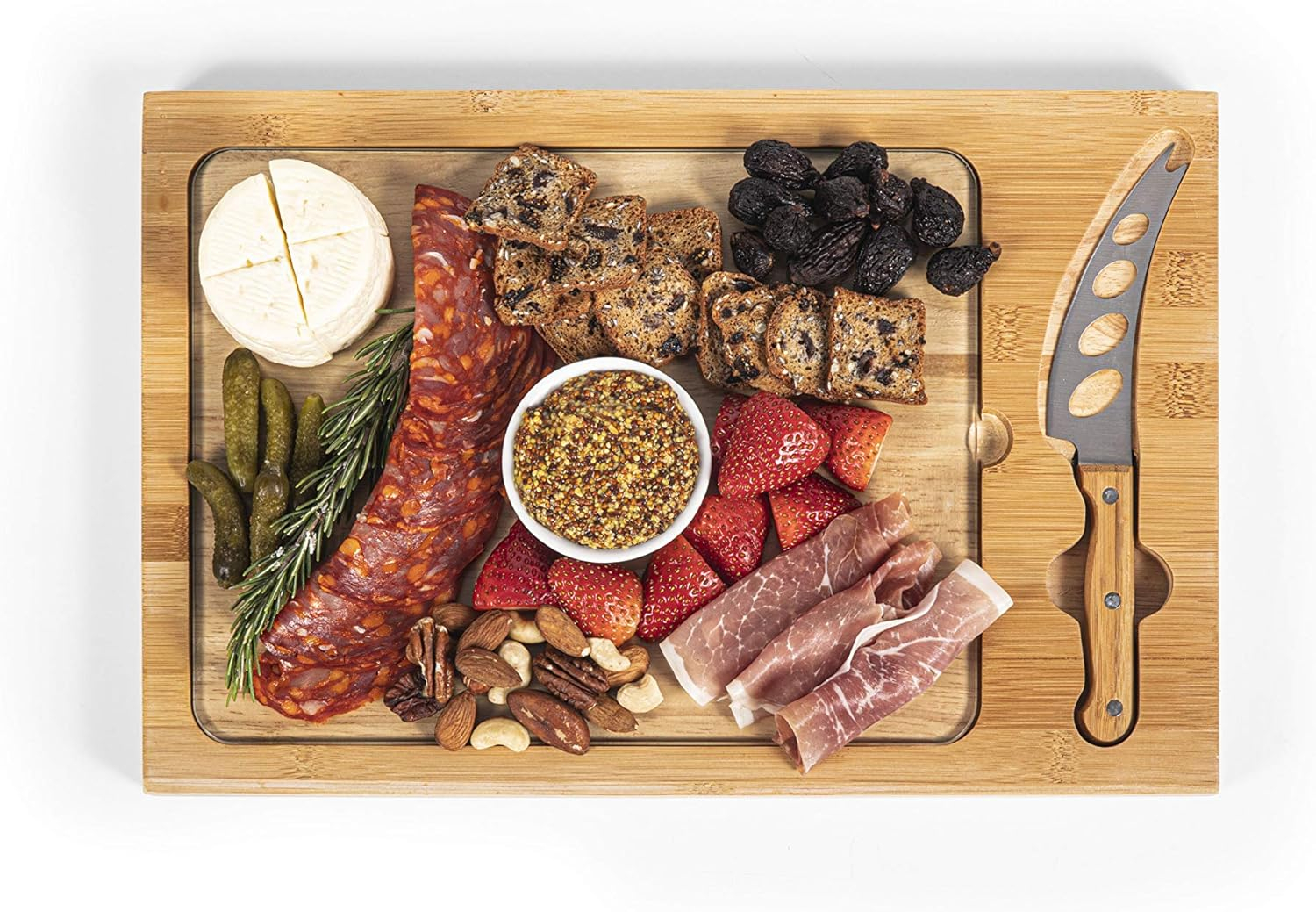Icon Glass Top Cutting Board & Knife Set