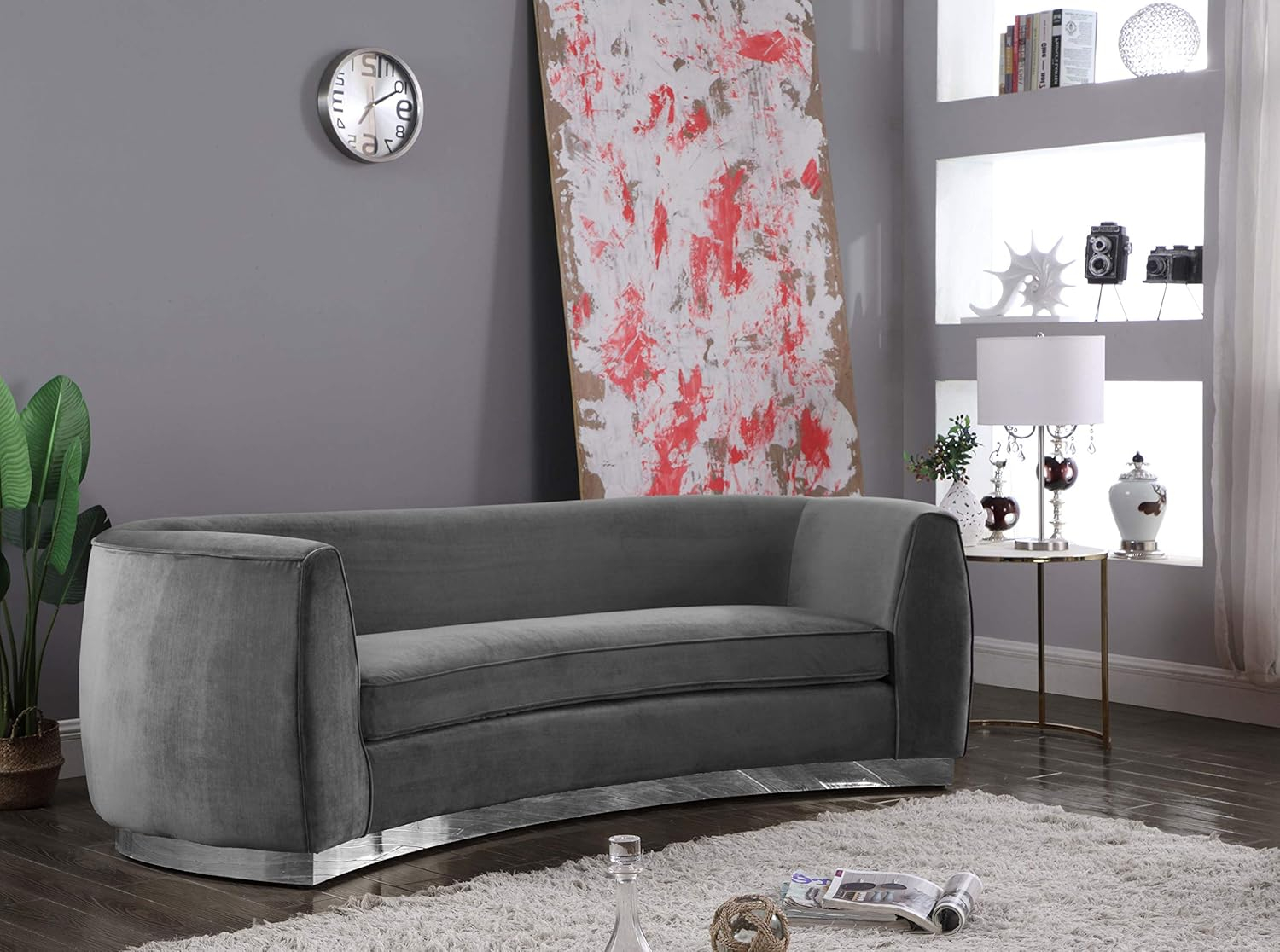 Maykoosh Bohemian Bliss Navy Velvet Sofa