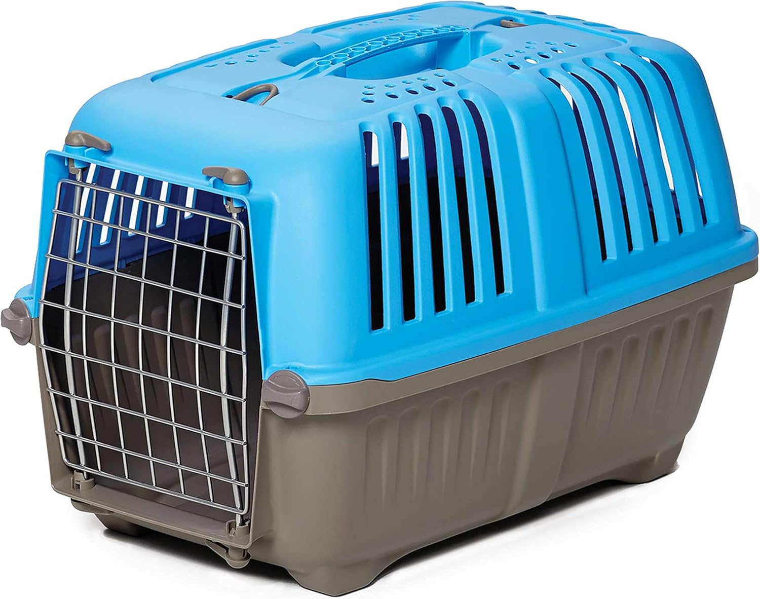 MidWest Homes for Pets 19 inch Spree Travel Pet Carrier for Dog or Cat with Steel Door, Blue