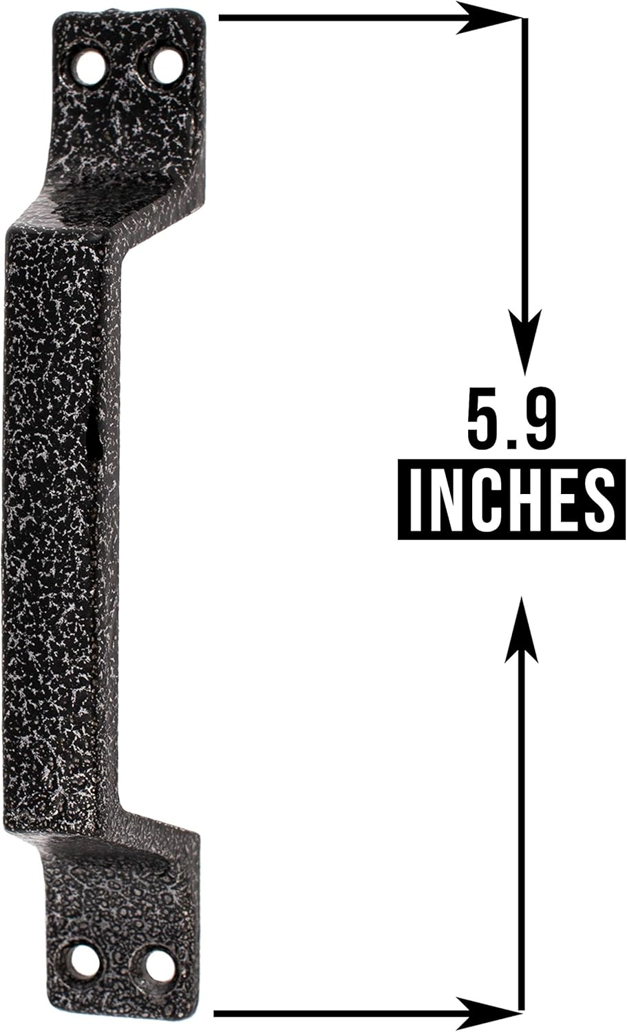 Stainless Steel Pull Handle - Pack of 2 - Heavy Duty Farmhouse Door Black Handle - Utility Metal Gate Pulls Handles Outdoor