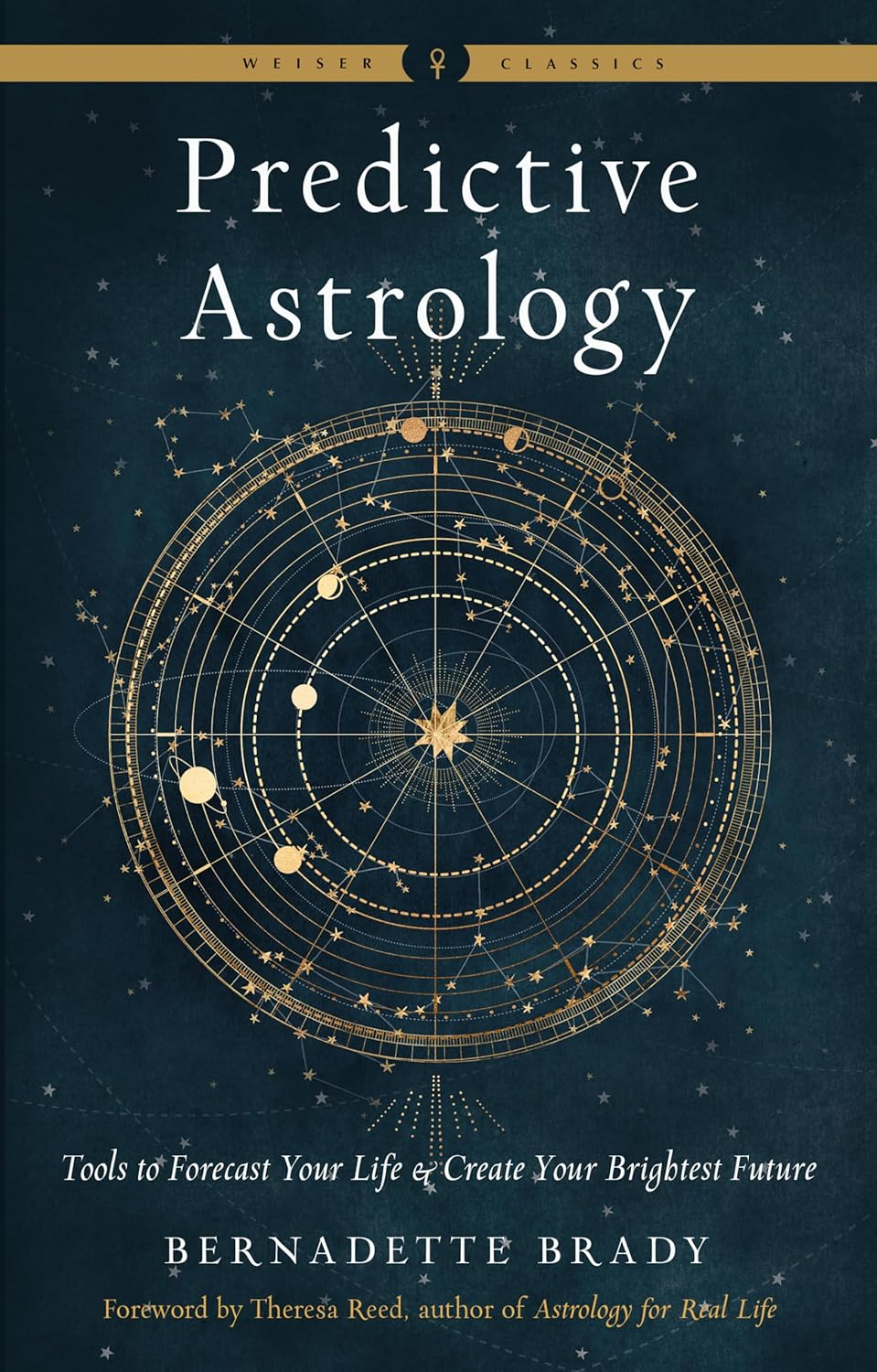 Predictive Astrology Paperback with Gold and Blue Cover
