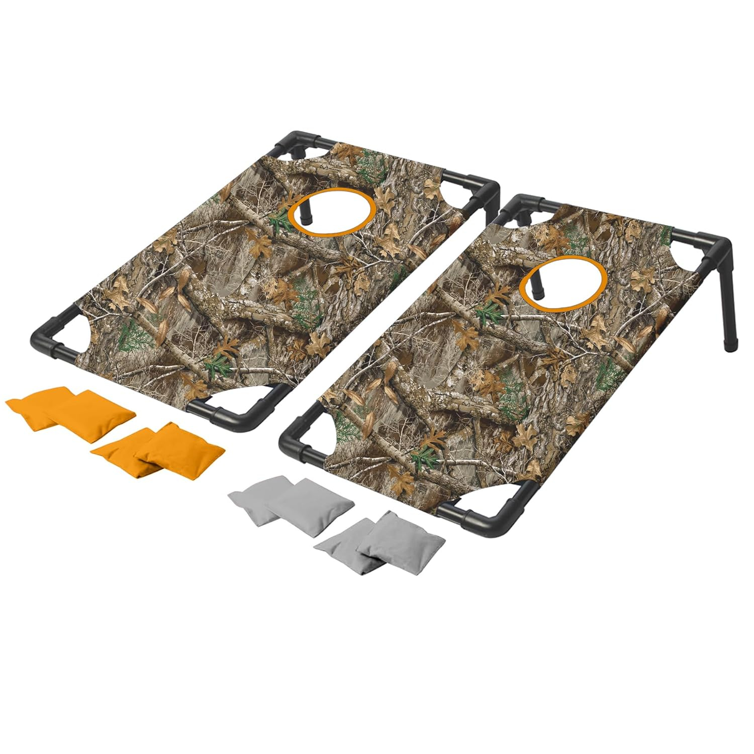 Realtree Forest Camo Portable Cornhole Toss Game with Nylon Carrying Case