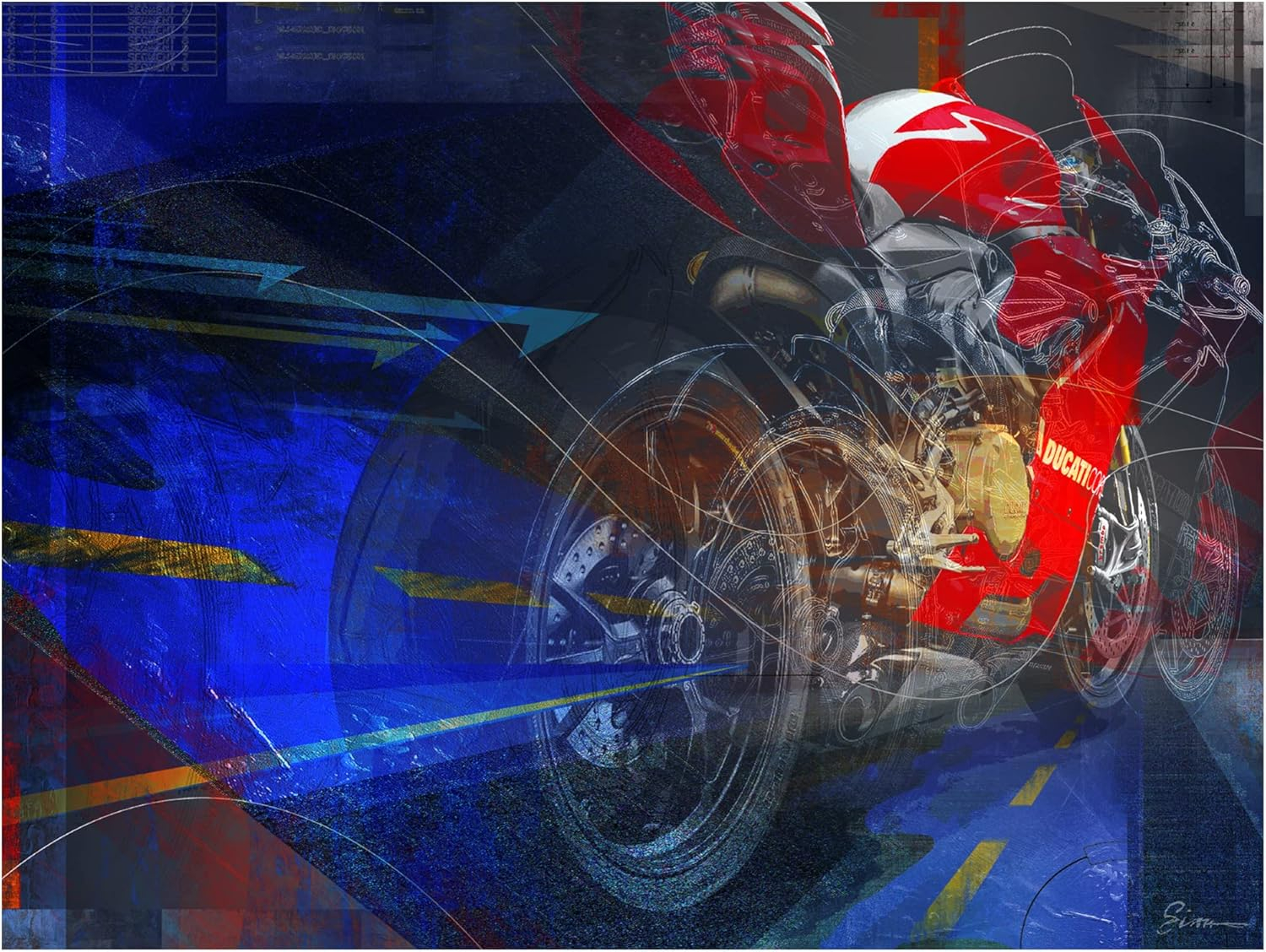Greg Simanson 'Ducati Speed' Canvas Art