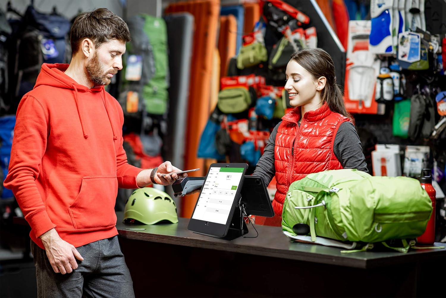 Black Dual Tablet Kiosk Stand with Lockable Enclosures