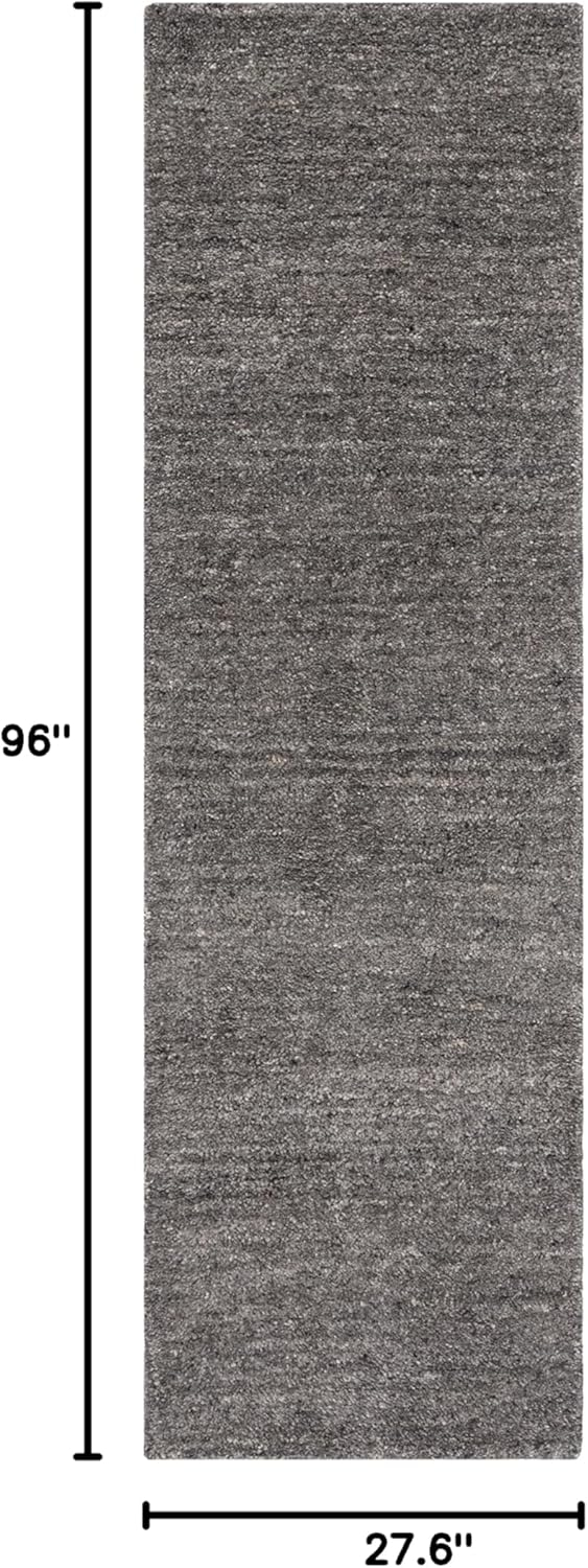 SAFAVIEH Himalaya Flanagan Solid Runner Rug, Grey, 2'3" x 8'