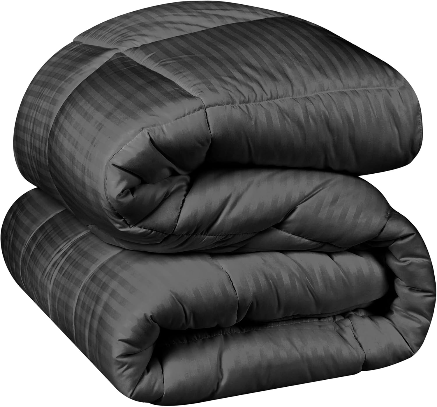 Superior Striped Down Alternative Comforter, Twin/ Twin XL, Charcoal