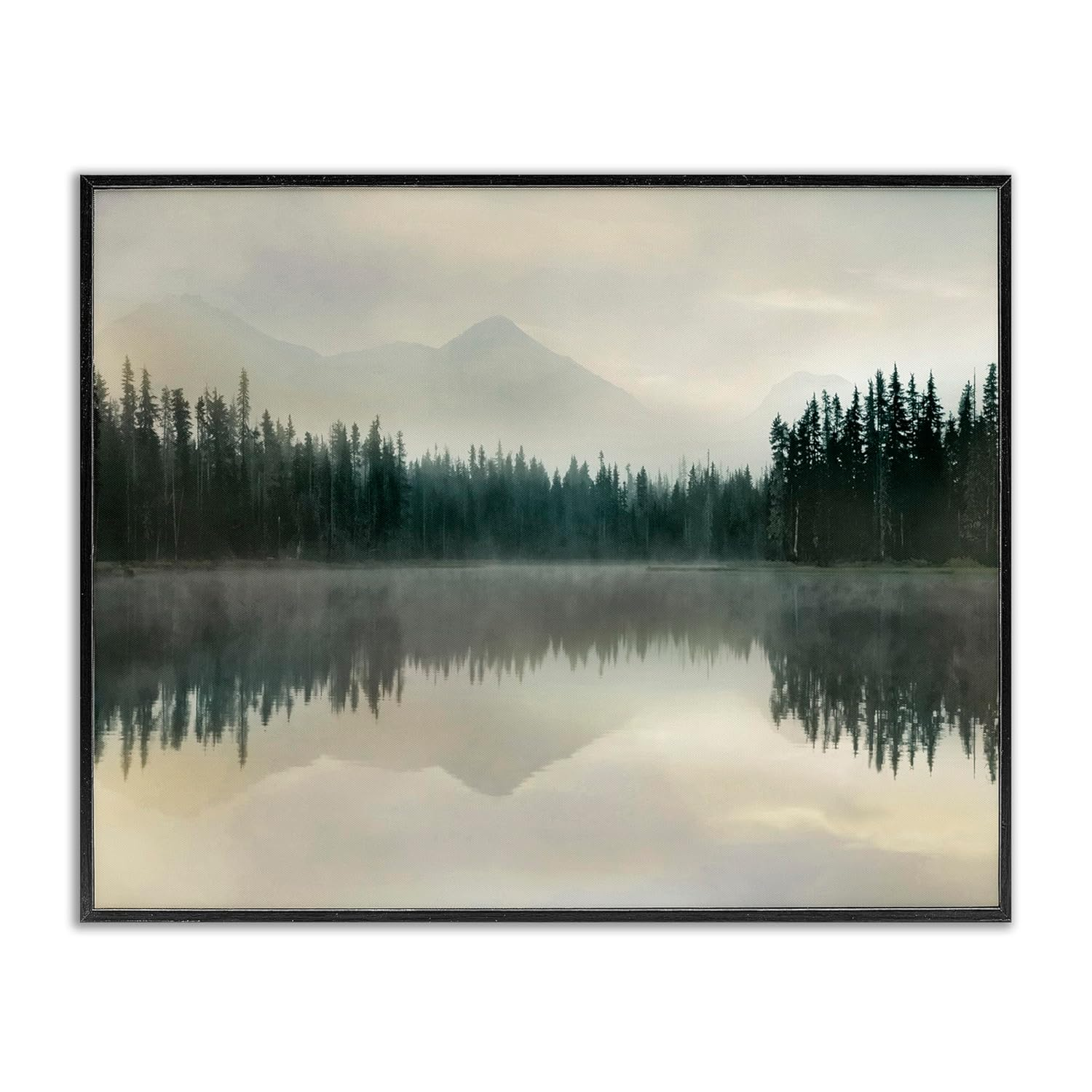Stupell Indtries Foggy Lake Forest Landscape Soft Nature Water Reflection,20 x 16,Design by Danita Delimont