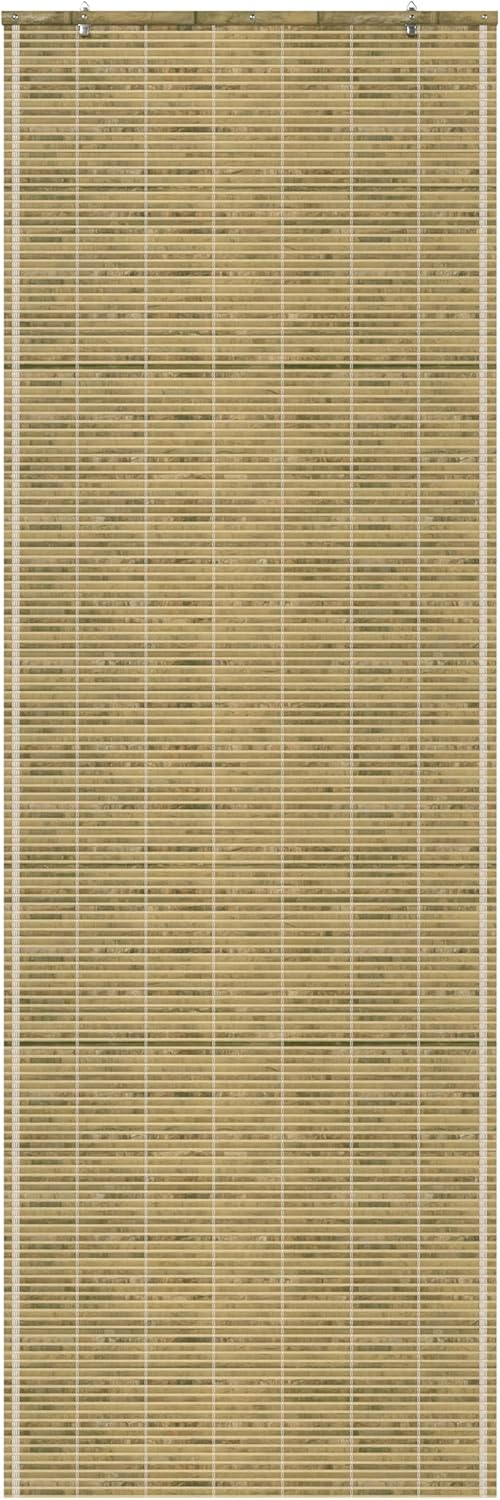 Oriental Furniture Cordless Light Filtering Bamboo Roman Window Shades, Beige, 2" x 24"