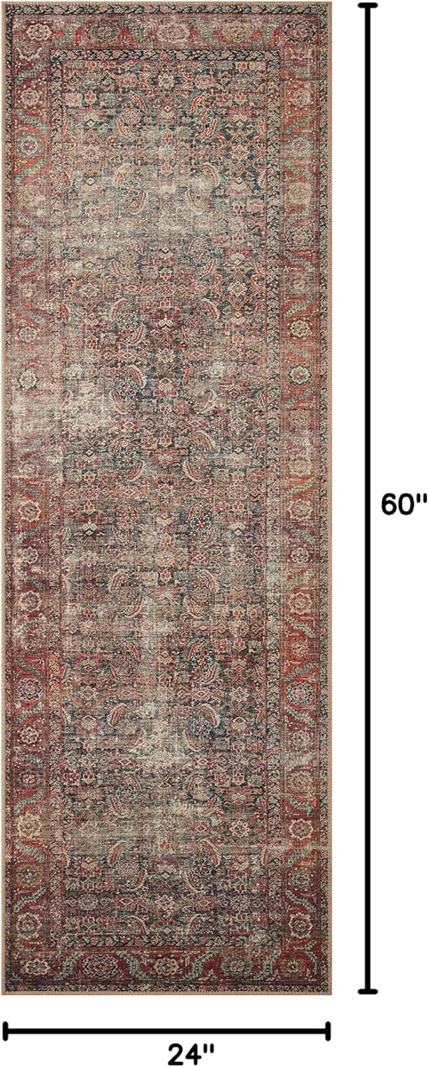 Loloi II Wynter WYN-09 Onyx / Multi Oriental Area Rug 3'-6" x 5'-6"
