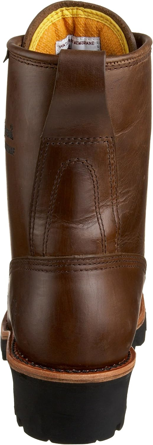 Chippewa Men's Paladin 8" Lace-to-Toe Logger Boots - Waterproof, Slip-Resistant Work Boots for Men