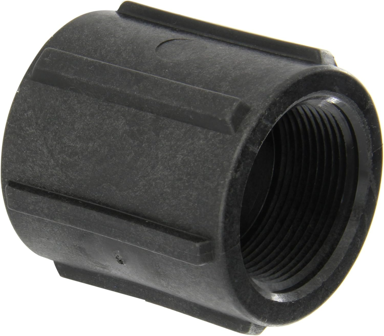 Black Polypropylene Schedule 80 Pipe Coupling, 1-1/2 in.