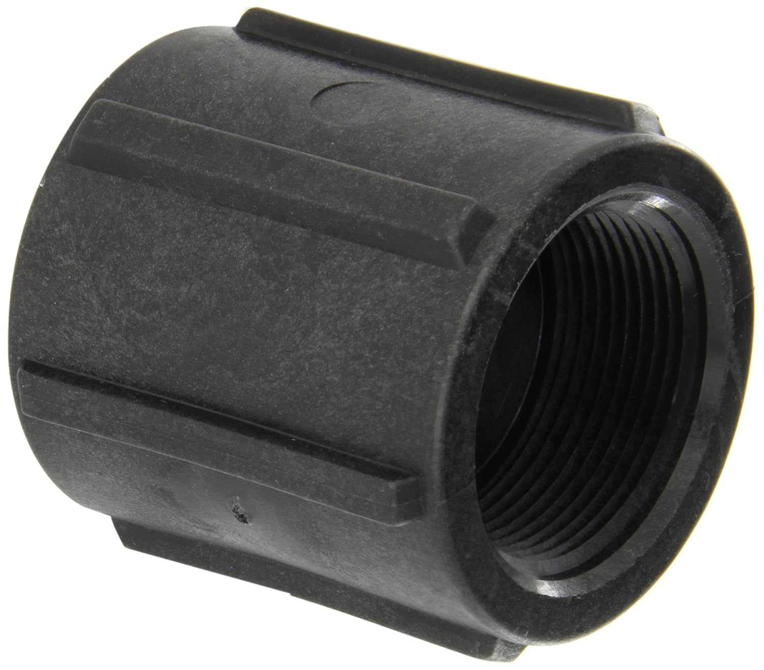 Black Polypropylene Schedule 80 Pipe Coupling, 1-1/2 in.