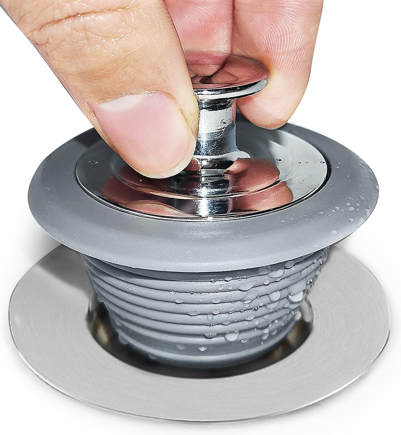 Bathtub Drain Stopper, Sink Stopper, Tub Stopper, Bathtub Drain Plug, Universal Bathroom Bath Tub Drain Stoppers, Shower Drain Cover Replacement Jets Hair Catcher Topper Rubber Strainers(Patented)